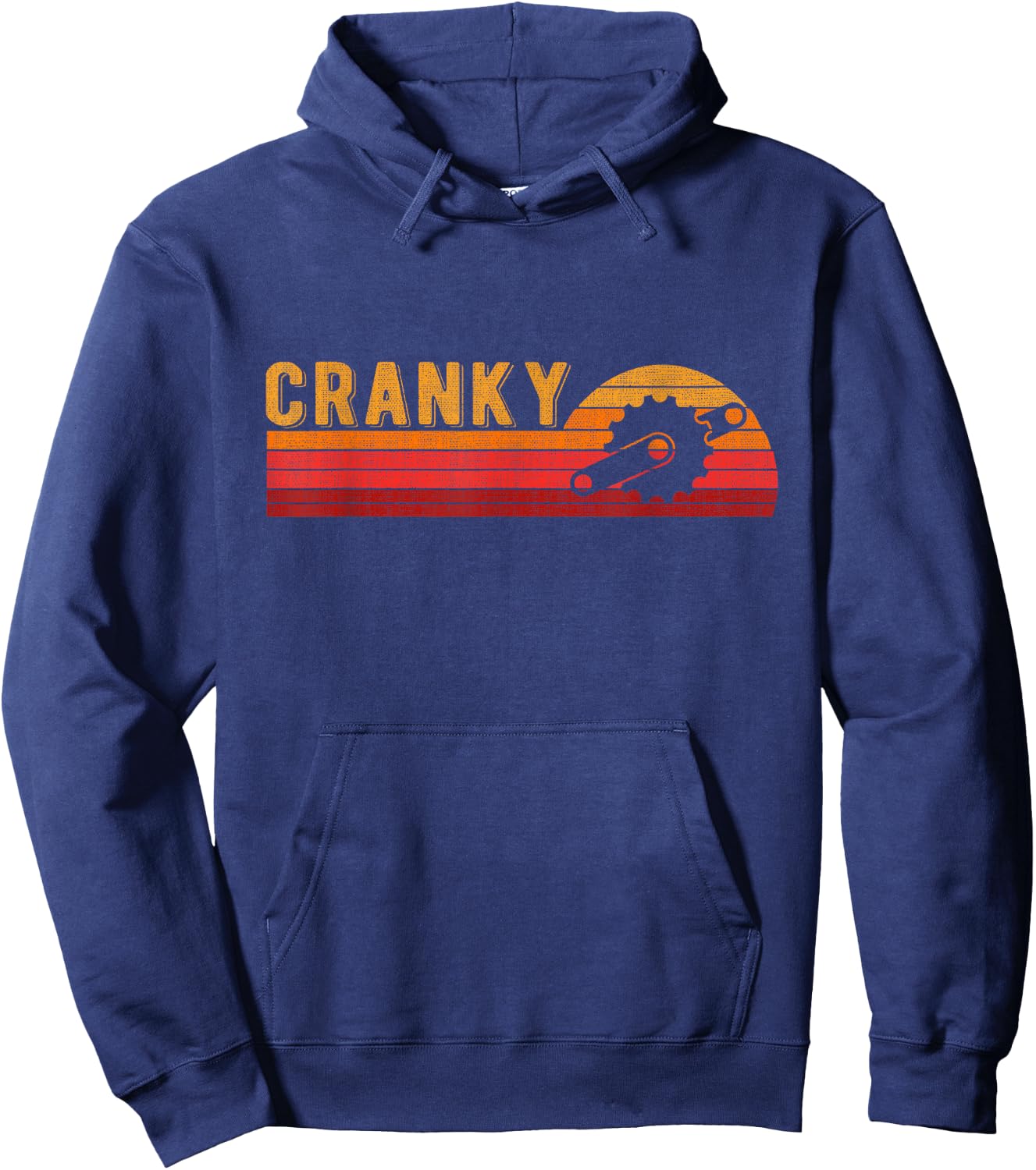 Bicycle Cranky Retro Gift Hoodie - Hoodie | Navy