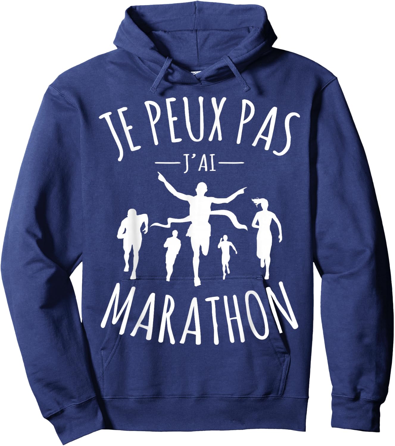 Je Peux Pas Je ai marathon Running Marathon Runner Hoodie - Hoodie | Navy