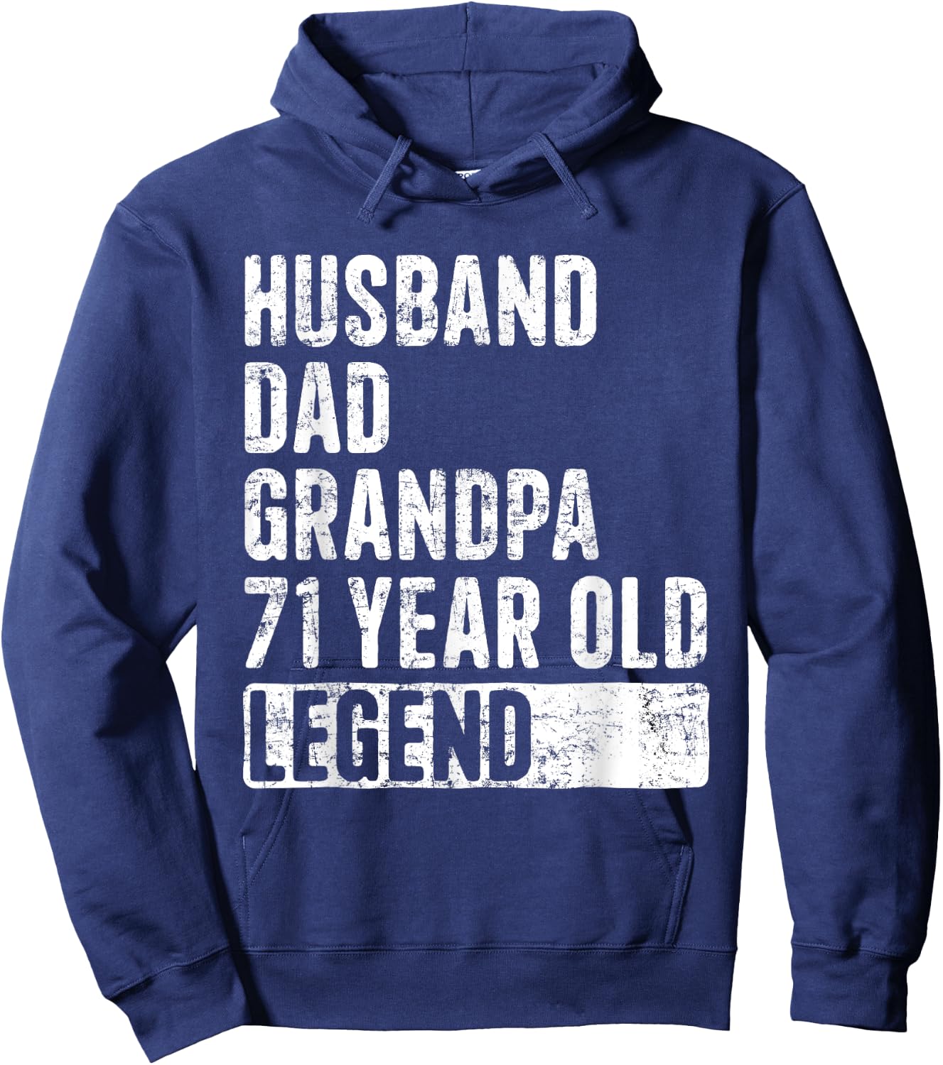 Husband Dad Grandpa 71 Years Old Legend 71st Birthday Hoodie - Hoodie | Navy
