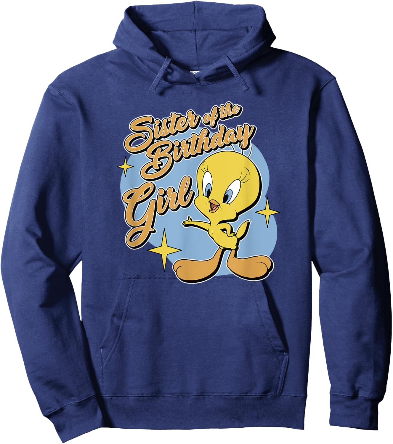 Looney Tunes Birthday Tweety Bird Sister Of Birthday Girl Hoodie - Hoodie | Navy