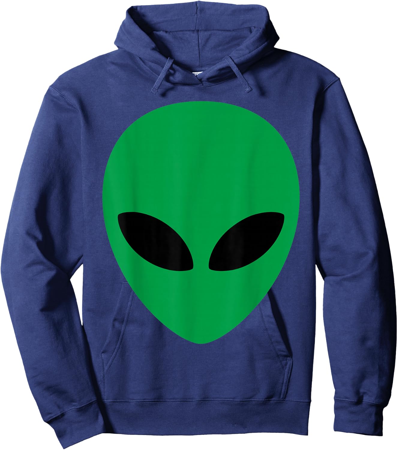 Alien Head Green Alien Grey Shirt Hoodie - Hoodie | Navy