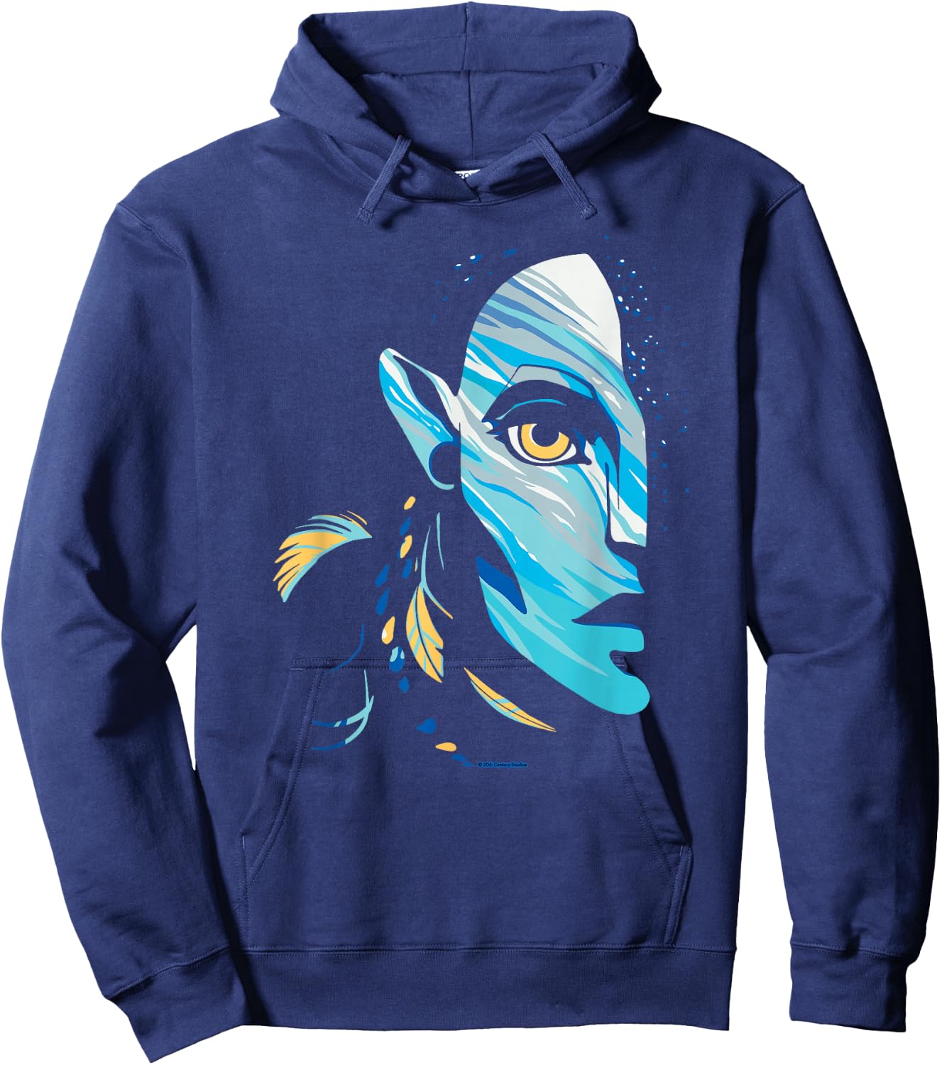 Avatar: The Way of Water Neytiri Na'vi Ocean Half Face , black Hoodie - Hoodie | Navy