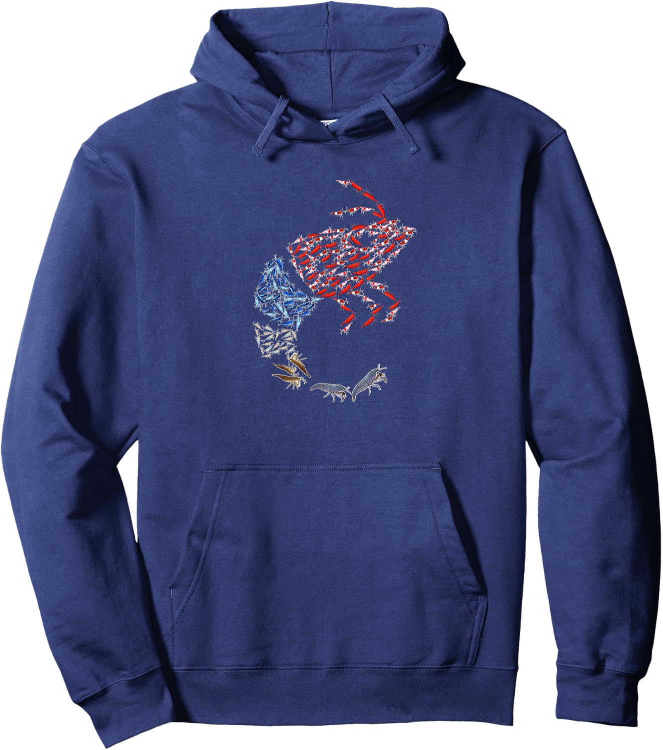 Shrimp Swarm Design for proud Shrimp Fans Hoodie - Hoodie | Navy