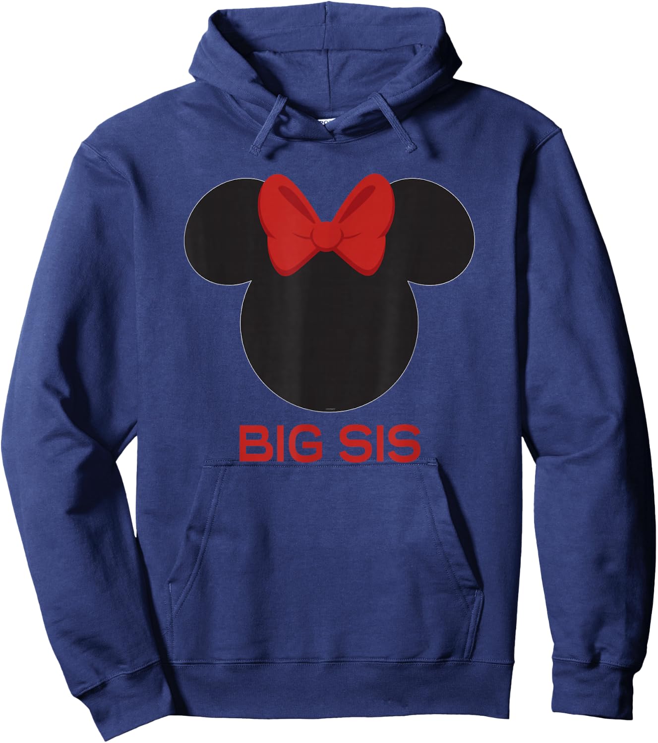Disney Minnie Mouse Red Bow Icon Big Sis Sister Family Hoodie - Hoodie | Navy