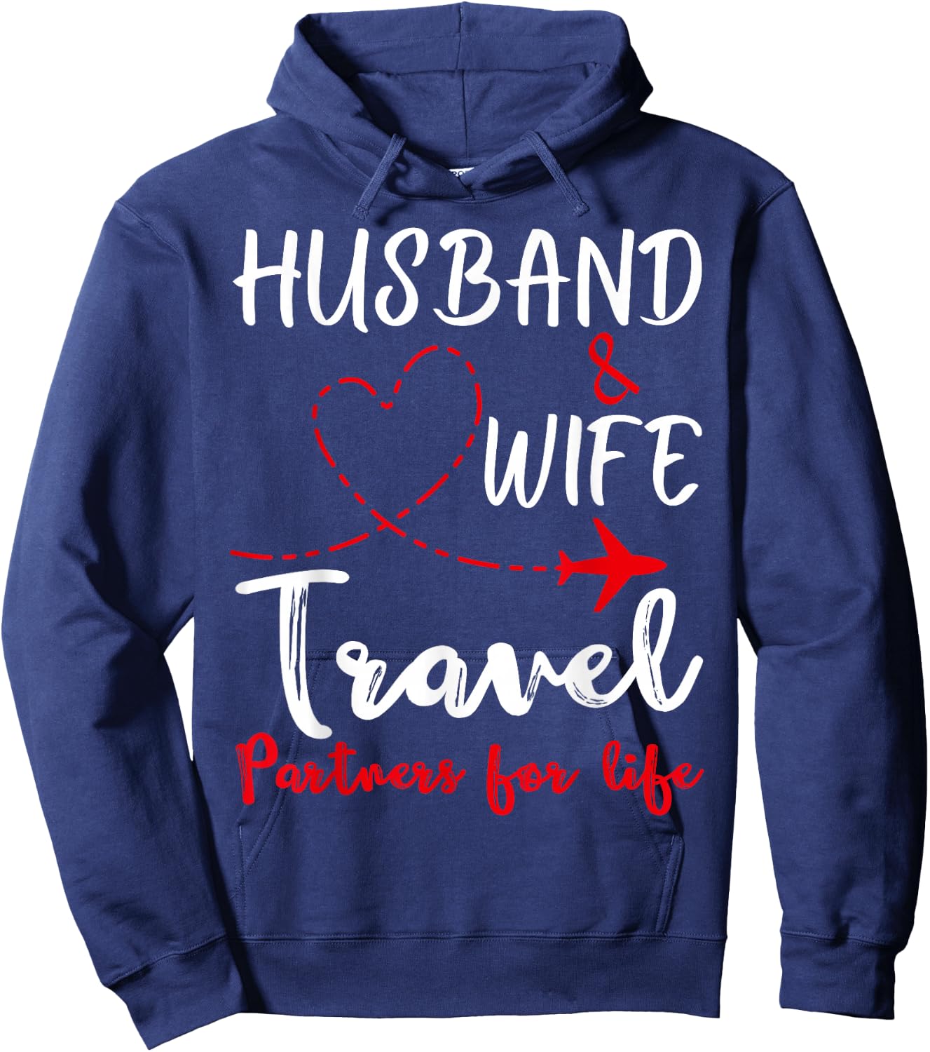 Couple Matching Husband and Wife Travel Partners for Life Hoodie - Hoodie | Navy