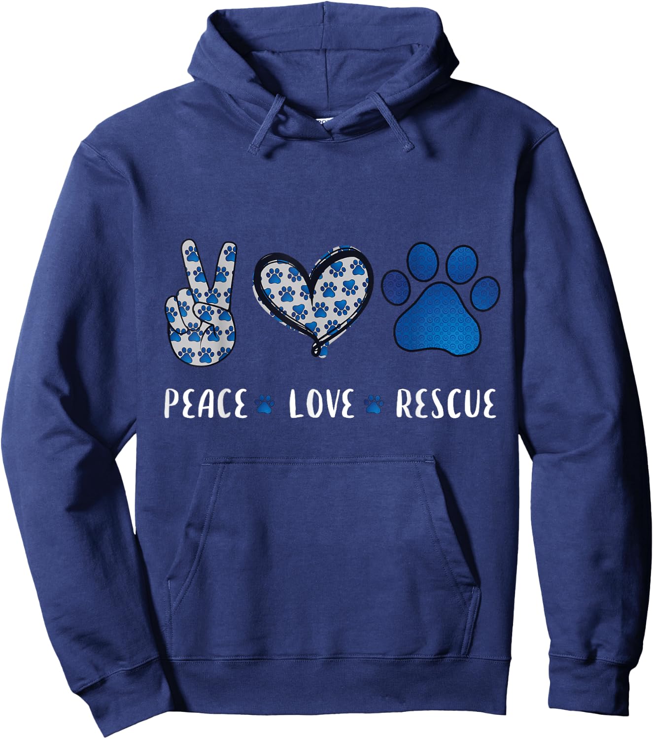 Peace Love dog cat rescue pets gifts women vet tech Hoodie - Hoodie | Navy