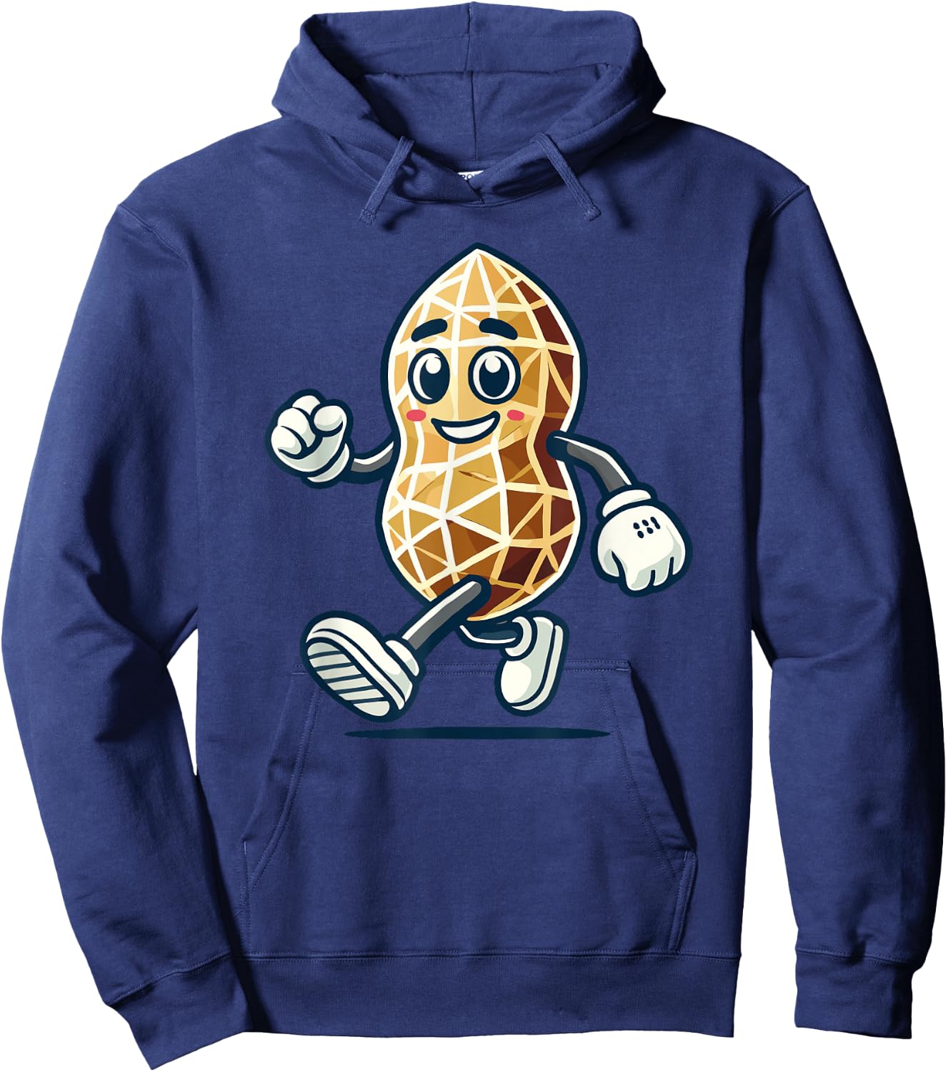 Geometric Art Peanut Peanuts , Black, S Hoodie - Hoodie | Navy