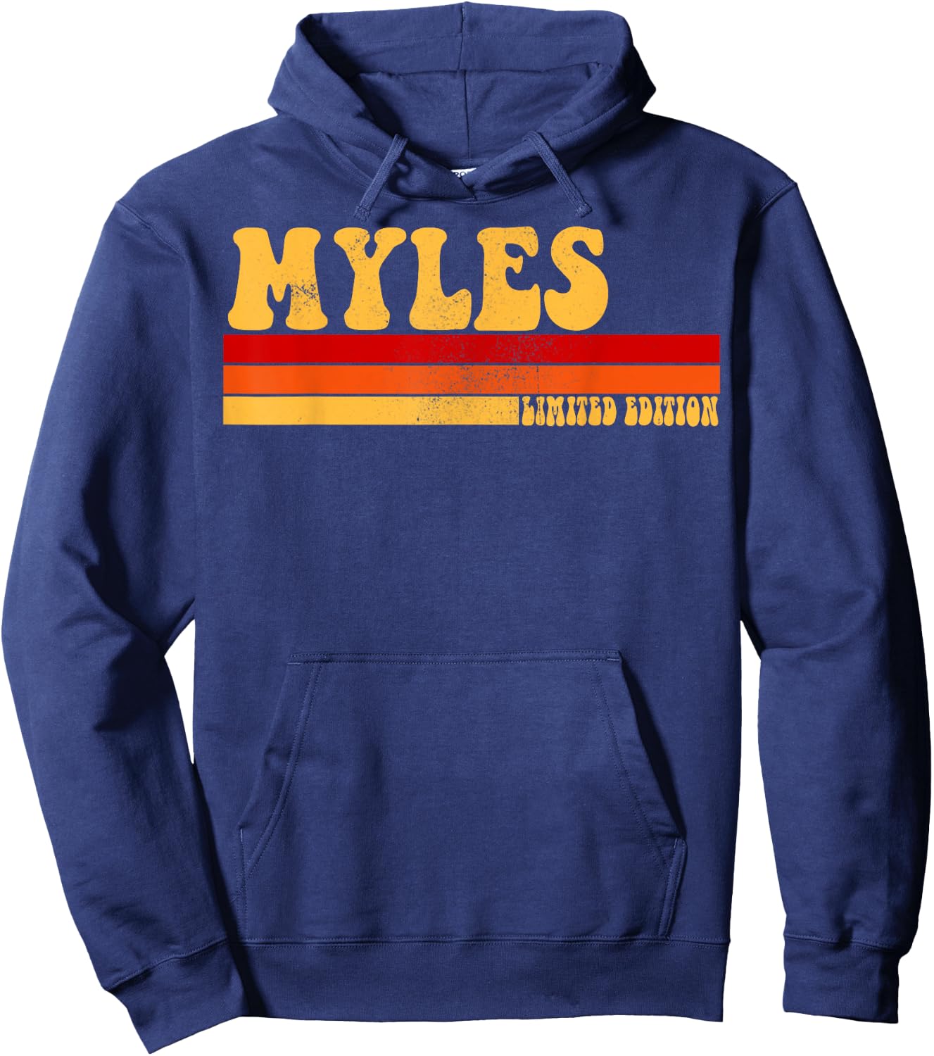 MYLES Name Personalized Idea Men Retro Vintage MYLES Hoodie - Hoodie | Navy