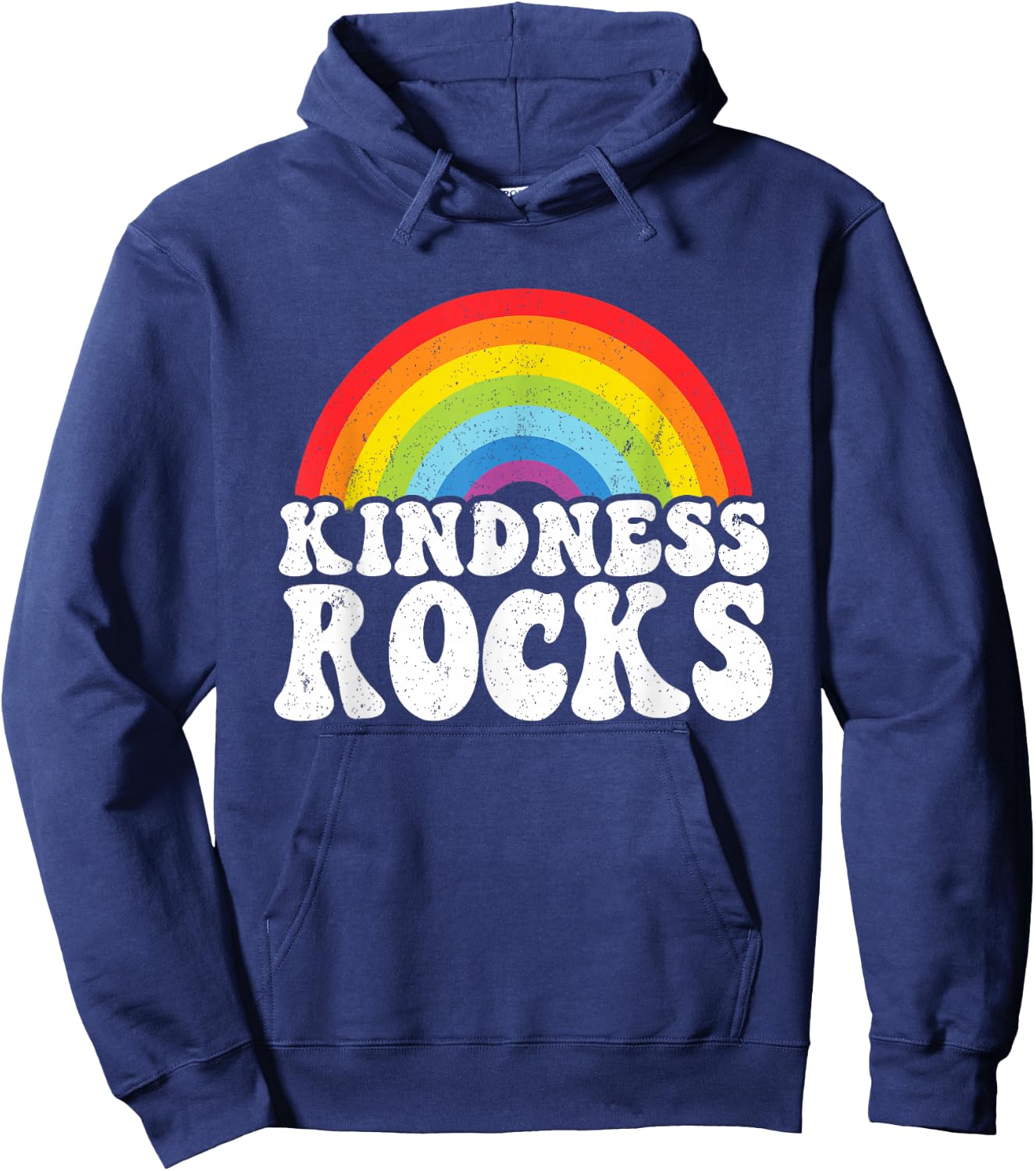 Sped-Lehrer Anti-Mobbing Hippie Regenbogen Freundlichkeit Rocks Hoodie - Hoodie | Navy