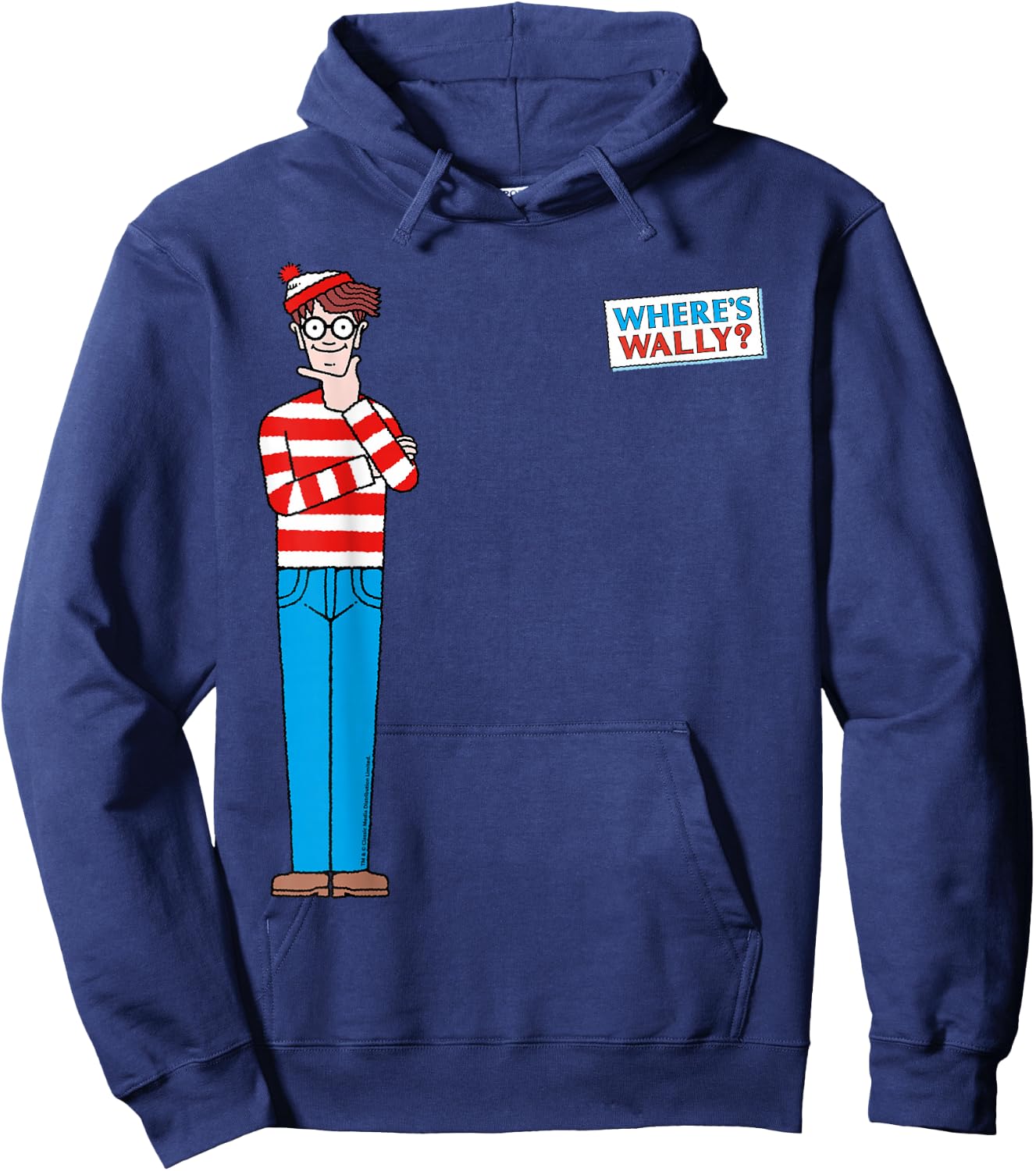 Where's Wally Classic Pose Hoodie - Hoodie | Navy