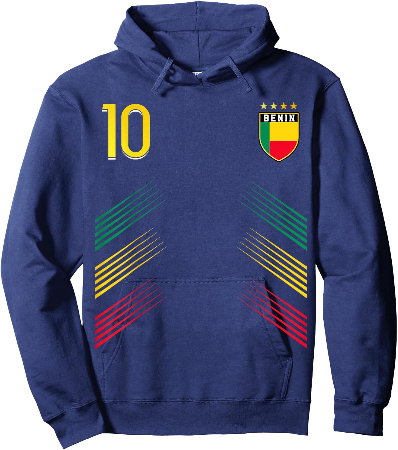 Benin Flag Lovers of Pride Benino , Black, S Hoodie - Hoodie | Navy