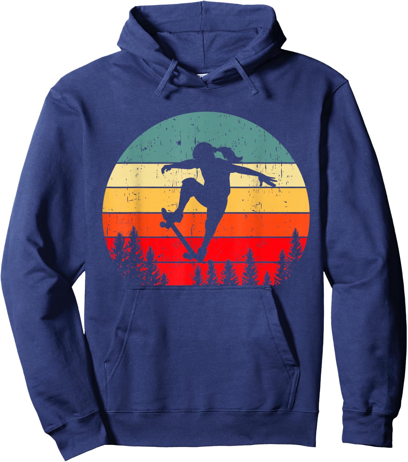 Skater Girl Skateboarder Girl Skateboarding Gift Hoodie - Hoodie | Navy