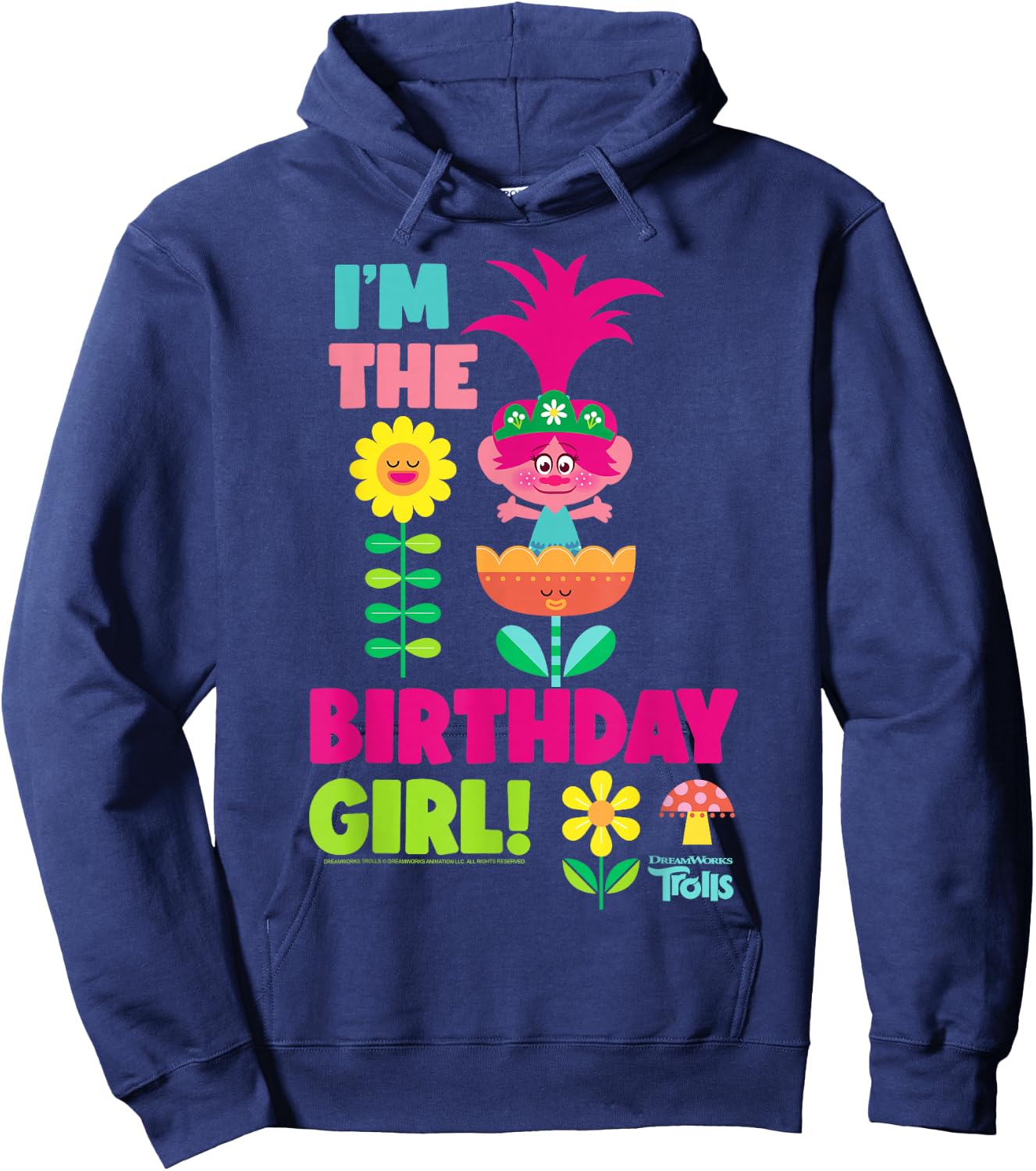 DreamWorks Trolls Poppy Birthday Girl Hoodie - Hoodie | Navy