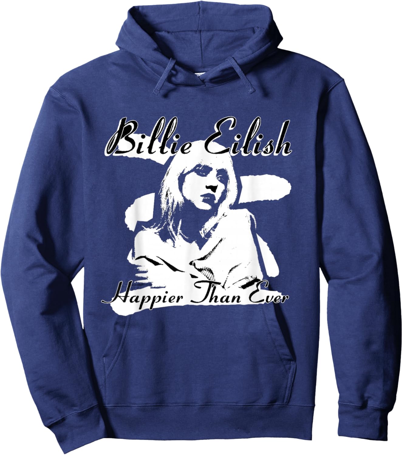 Official Billie Eilish Happier Than Ever Black , black Hoodie - Hoodie | Navy