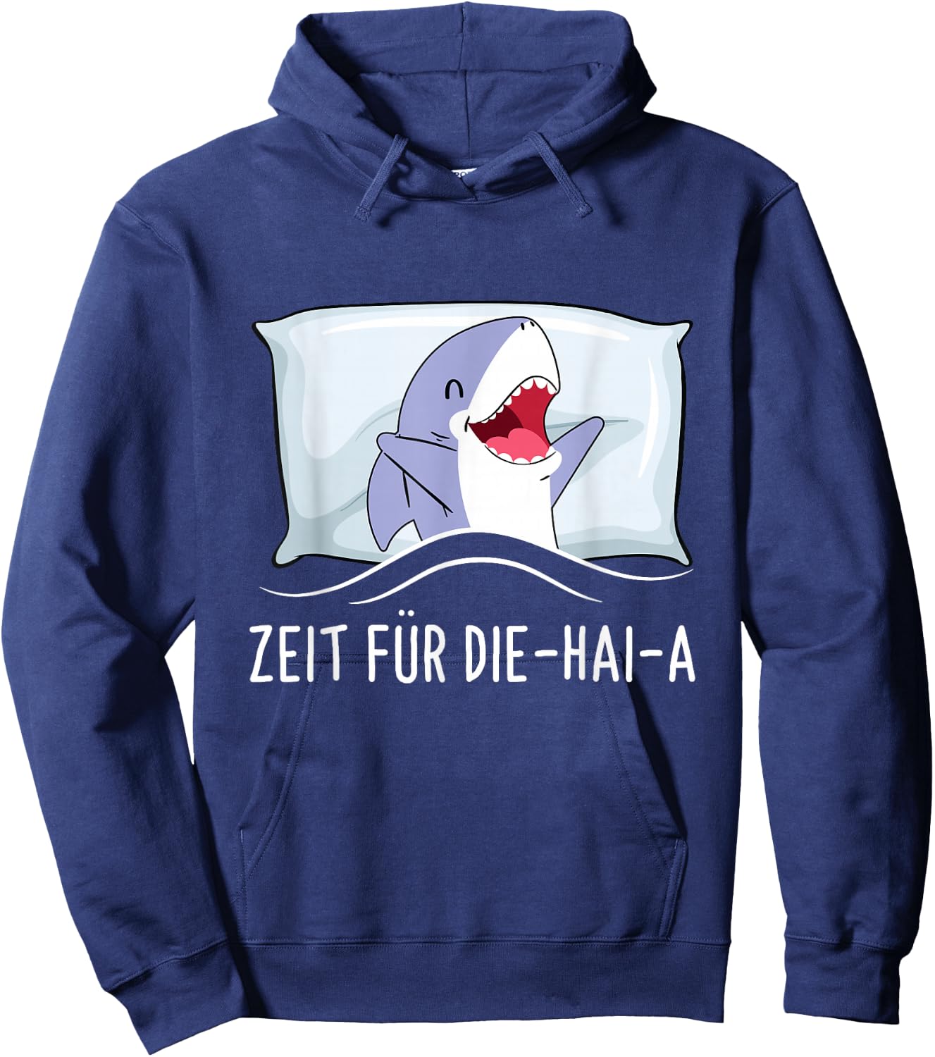 Zeit Für Die Haia Hai Sleep Shirt Tired Sleep Pyjama , black Hoodie - Hoodie | Navy