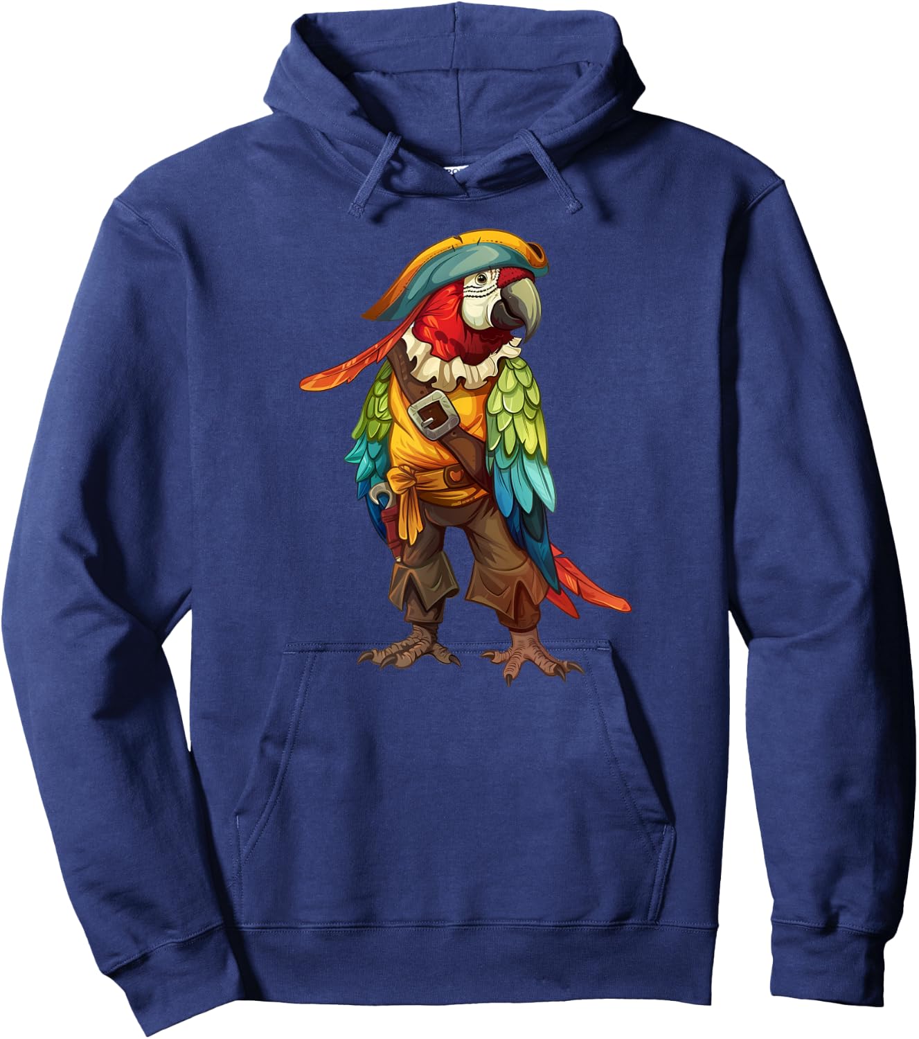 Funny Parrot Pirate Parrot - Parrot Dressed As A Pirate Hoodie - Hoodie | Navy