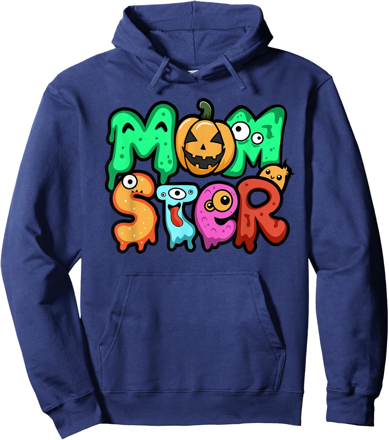 Momster Halloween Shirt Mom of Monsters Mom Halloween Hoodie - Hoodie | Navy