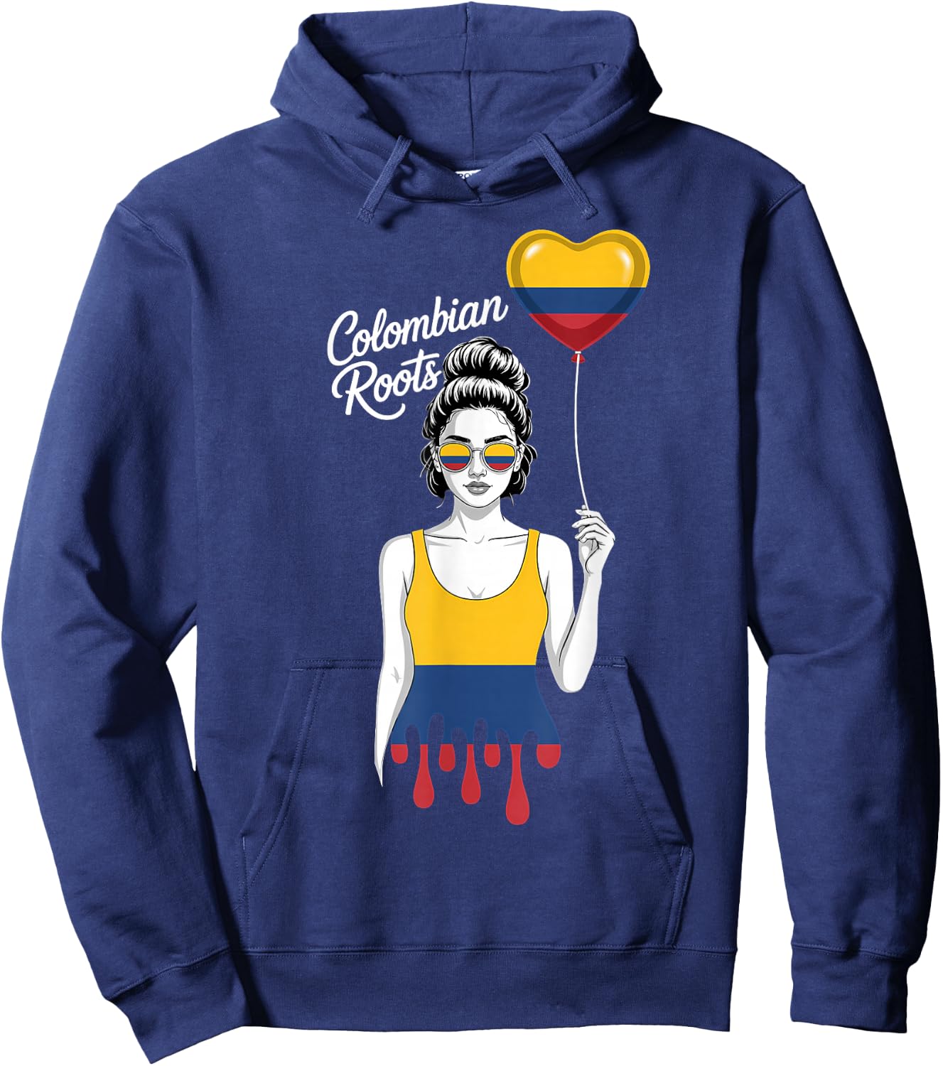 Colombia Flag Colombian Flag Colombian Roots Colombian Pride Hoodie - Hoodie | Navy