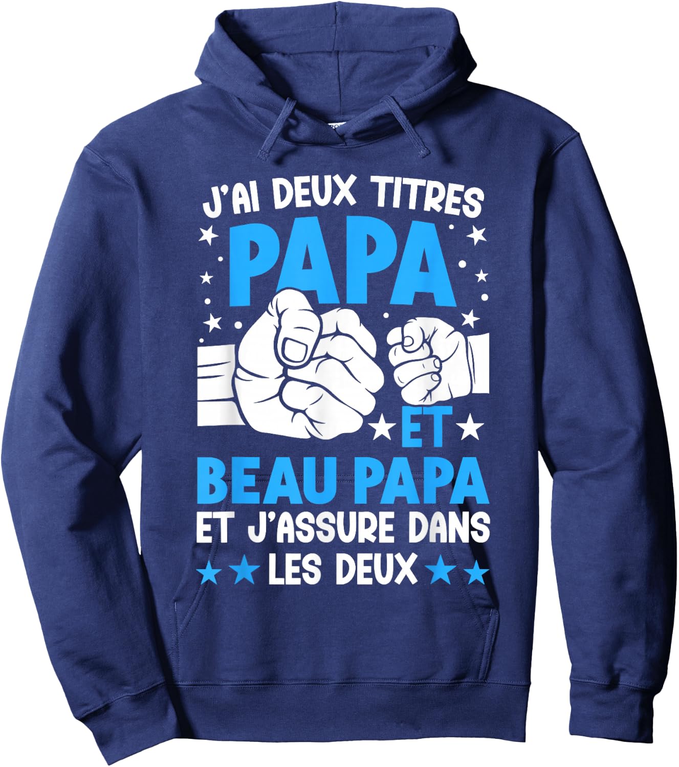I Have Two Titles Dad and Stepdad Father's Day Stepfather , Black, S Hoodie - Hoodie | Navy