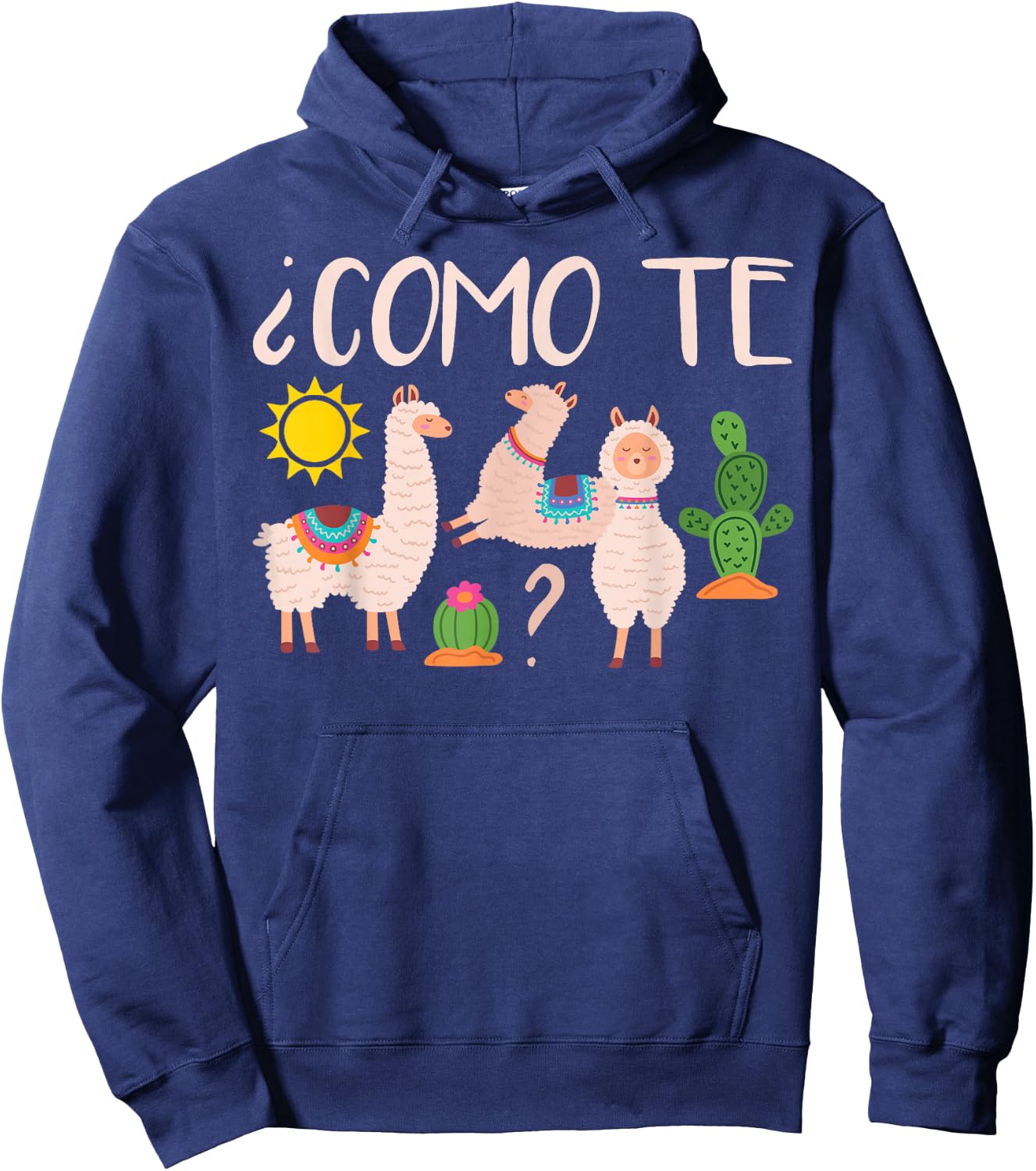 Como Te Llamas Spanish Woman Teachers Novelty Hoodie - Hoodie | Navy