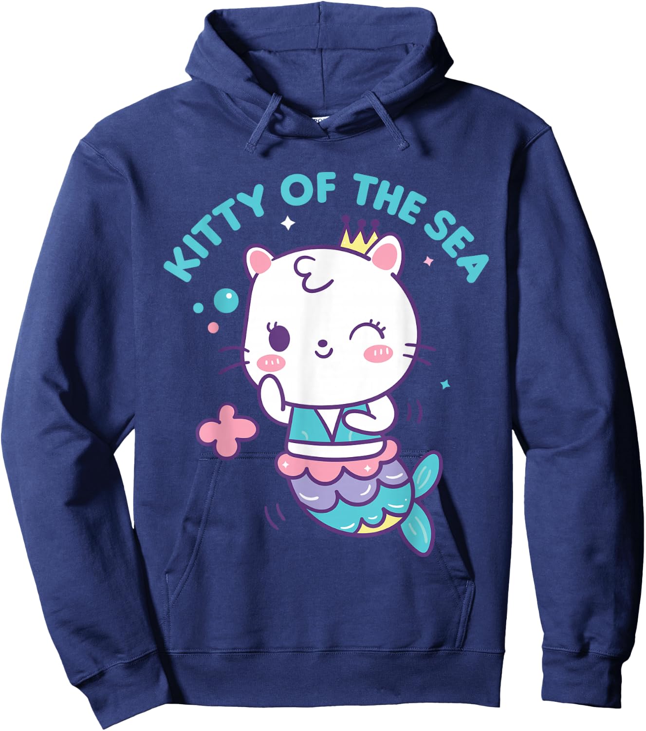 Mercat Kitty Of The Sea Mermaid Cat Hoodie - Hoodie | Navy