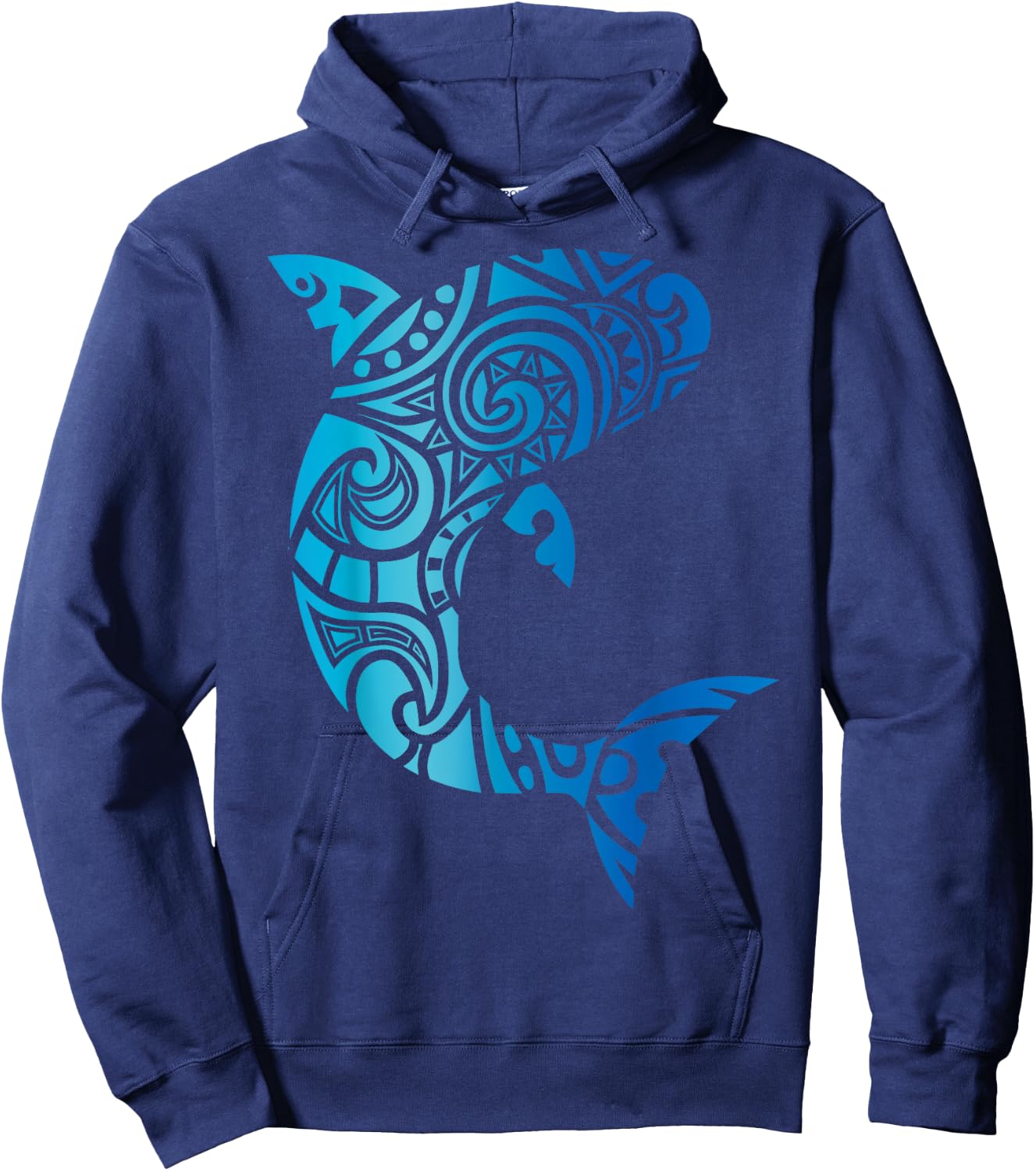 Tribal Style Hawaii Mano Shark Lover Week Beach Gift Hoodie - Hoodie | Navy