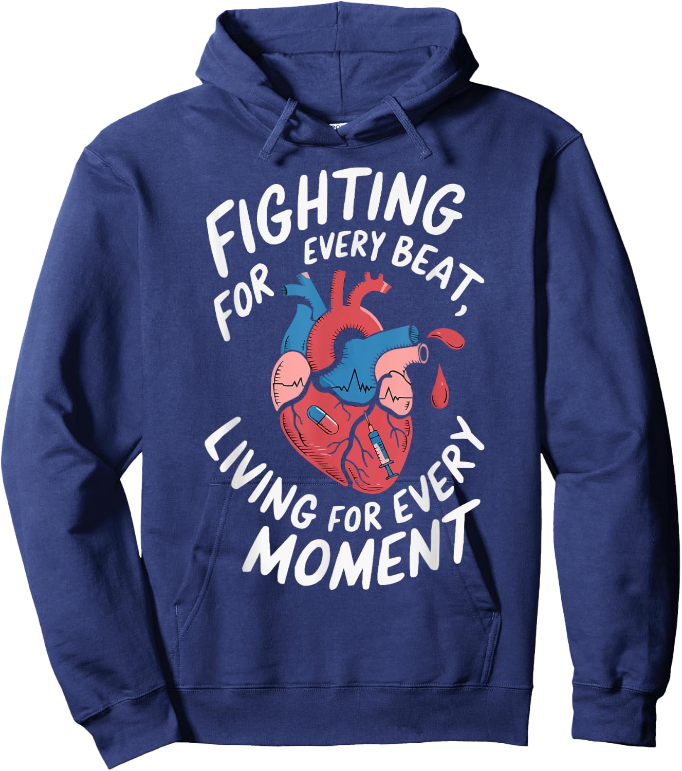 Congestive Heart Failure Chronic Disease CHF Awareness Hoodie - Hoodie | Navy