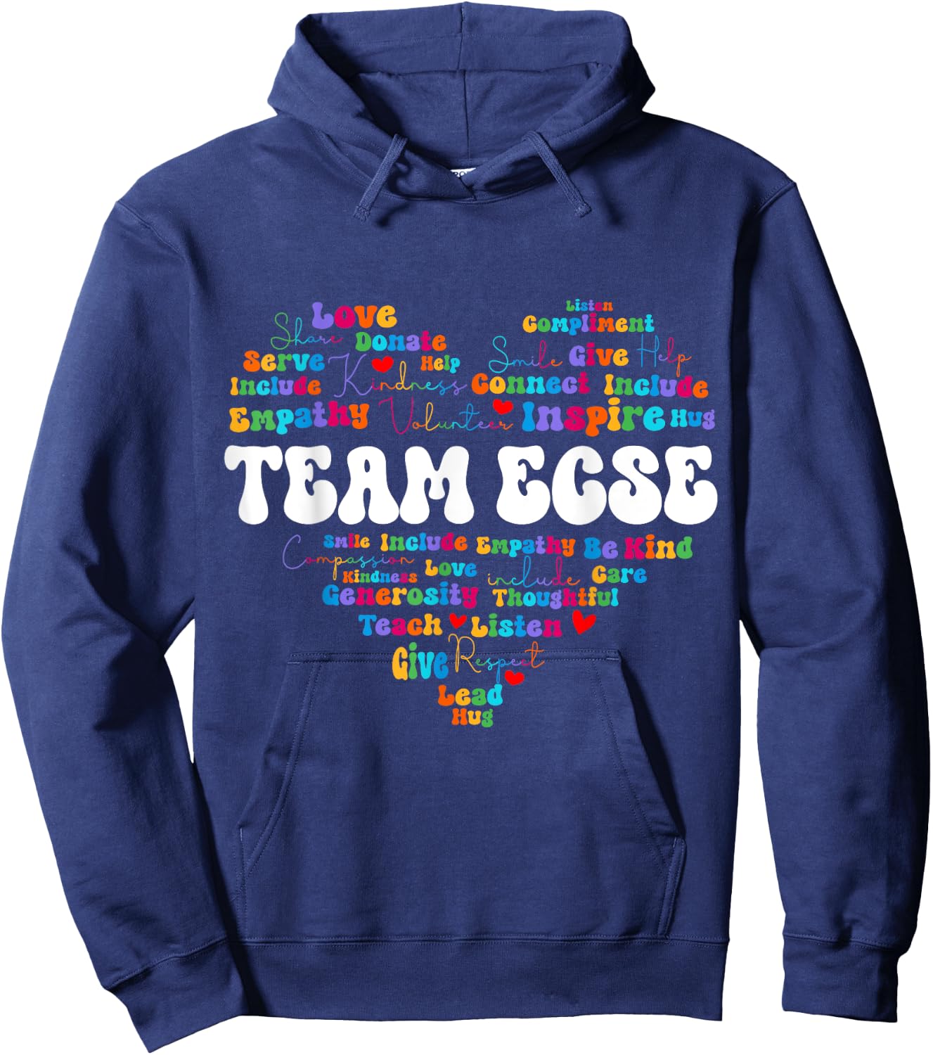 Cute Team ECSE Appreciation Week back to school Teacher Hoodie - Hoodie | Navy