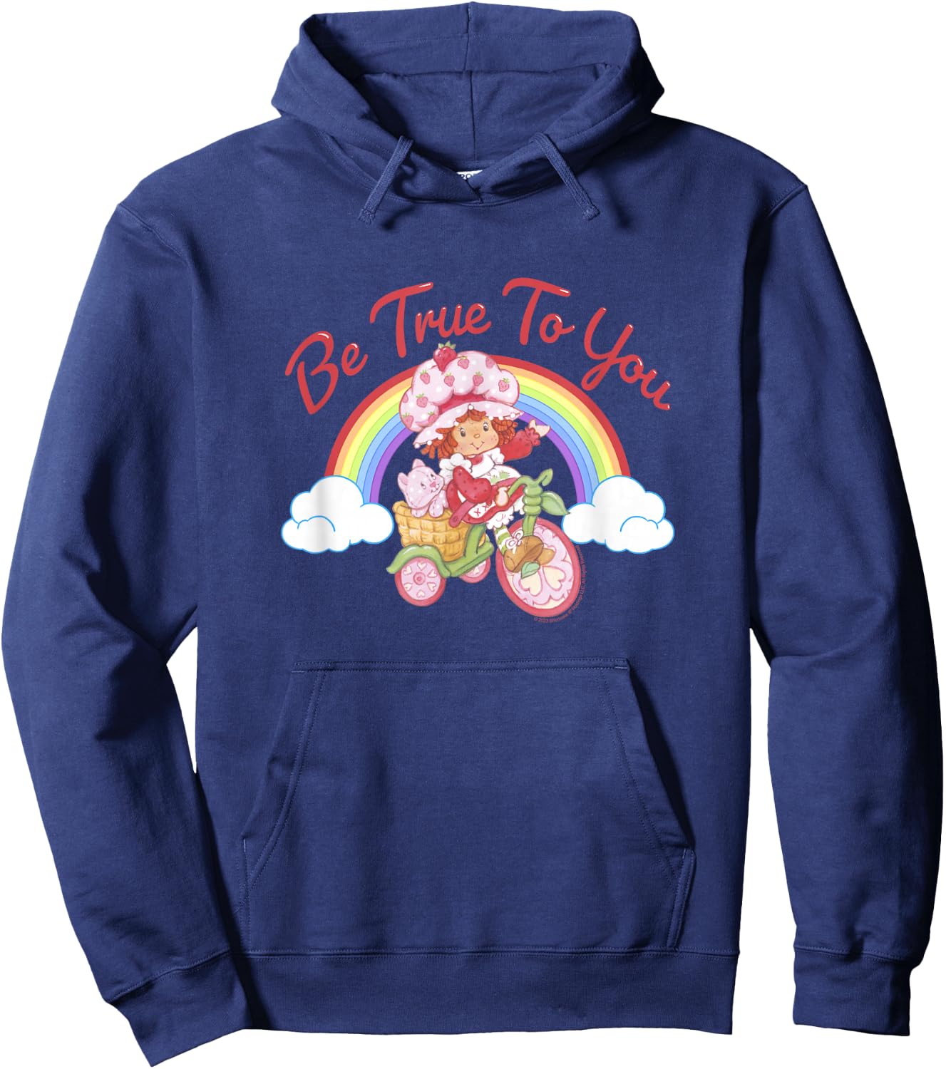 Strawberry Shortcake Be True to You Vintage Rainbow Bike Hoodie - Hoodie | Navy