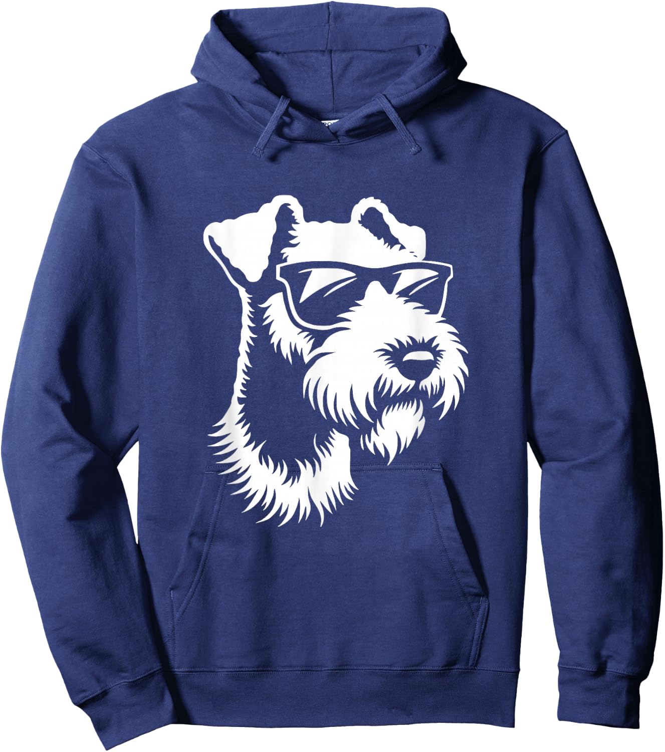 Cute Airedale Terrier Sunglasses Dog Graphic Design Hoodie - Hoodie | Navy
