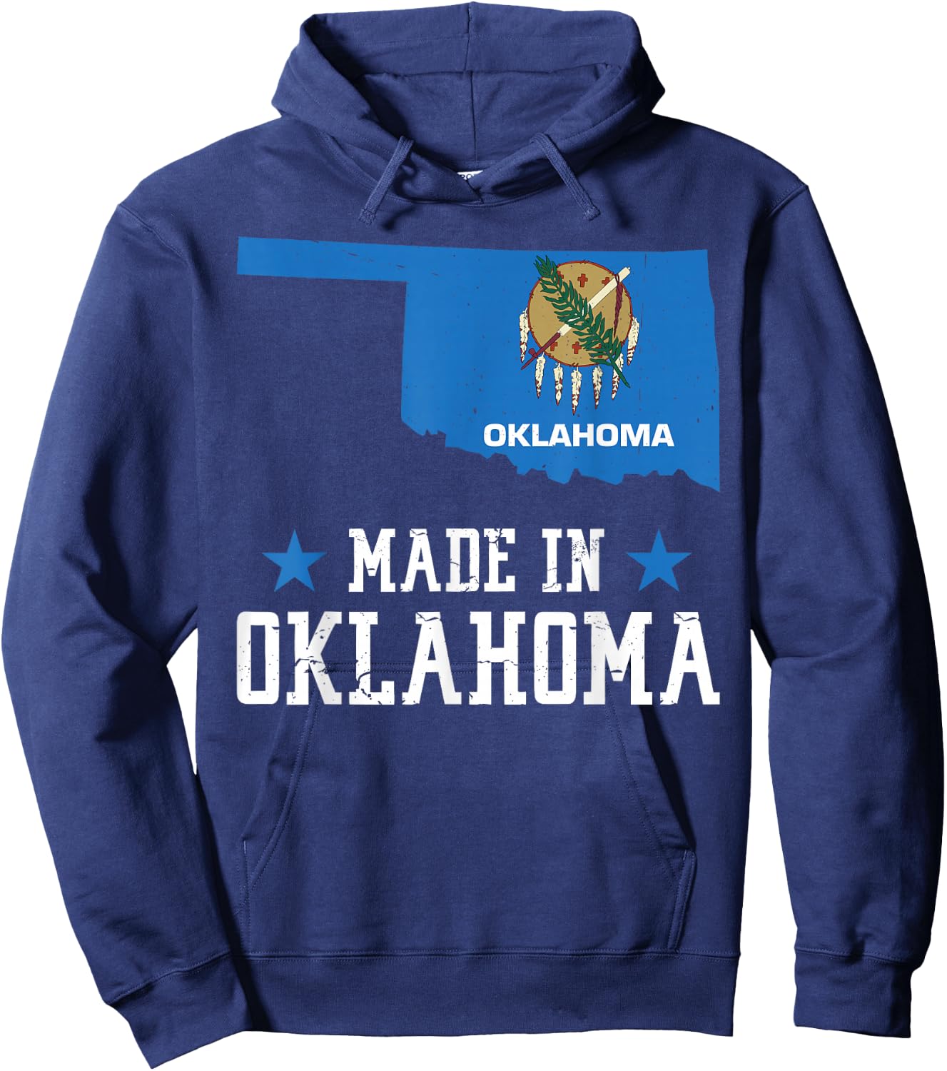 Made in Oklahoma - Oklahoma Pride US State Oklahoma Flag Hoodie - Hoodie | Navy