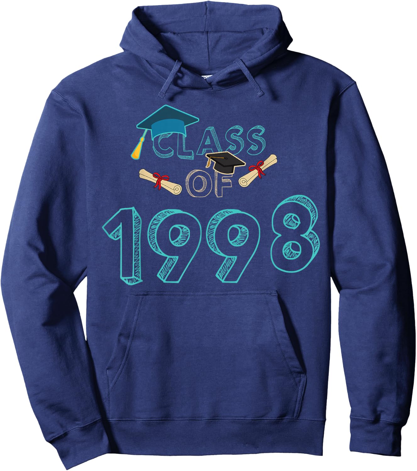 Class Of 1998 Graduation School Reunion Student Teacher Men Women Girls Kids Hoodie - Hoodie | Navy