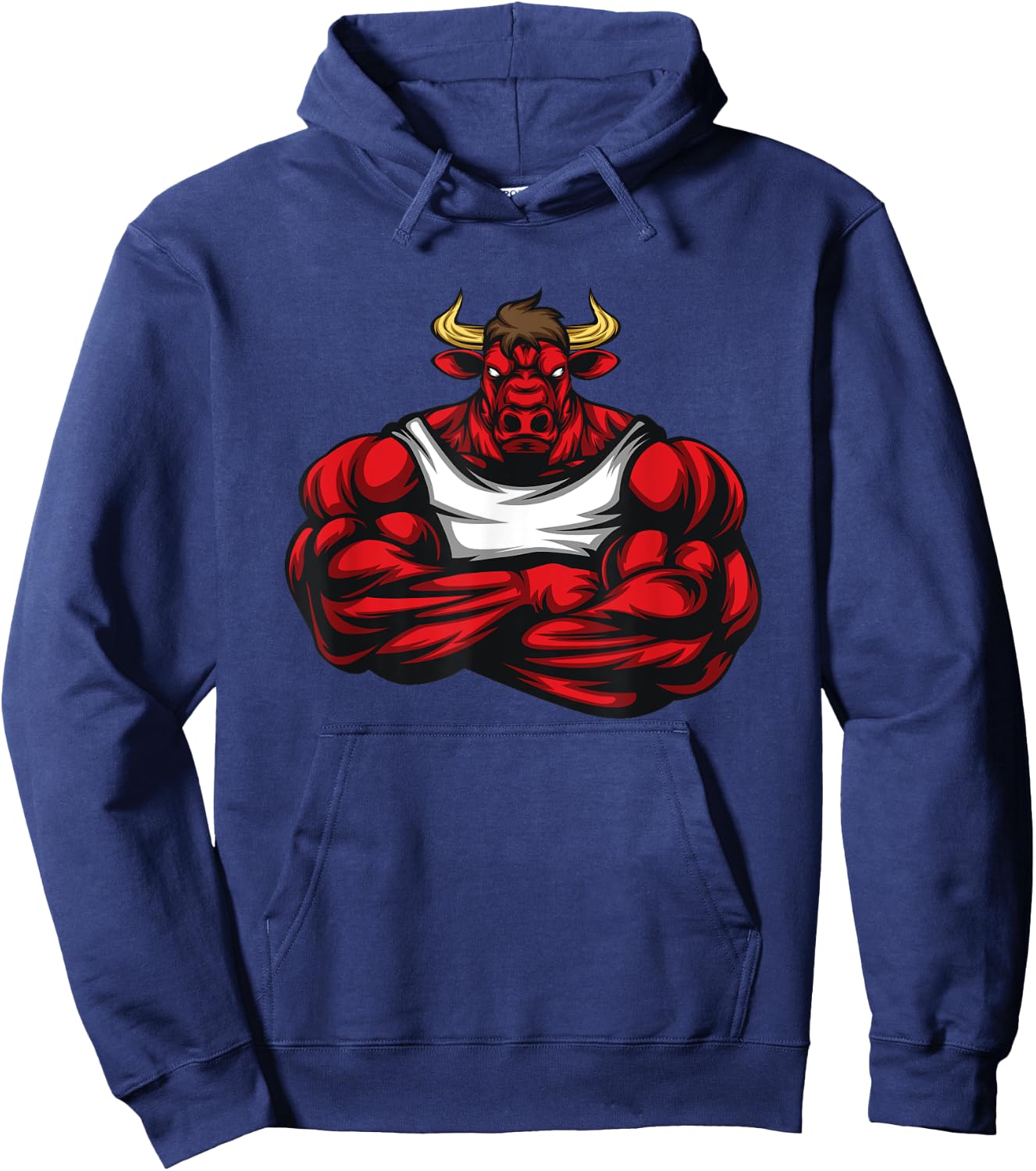 Strong Like Bull Bodybuilding, Weightlifting Gym Hoodie - Hoodie | Navy