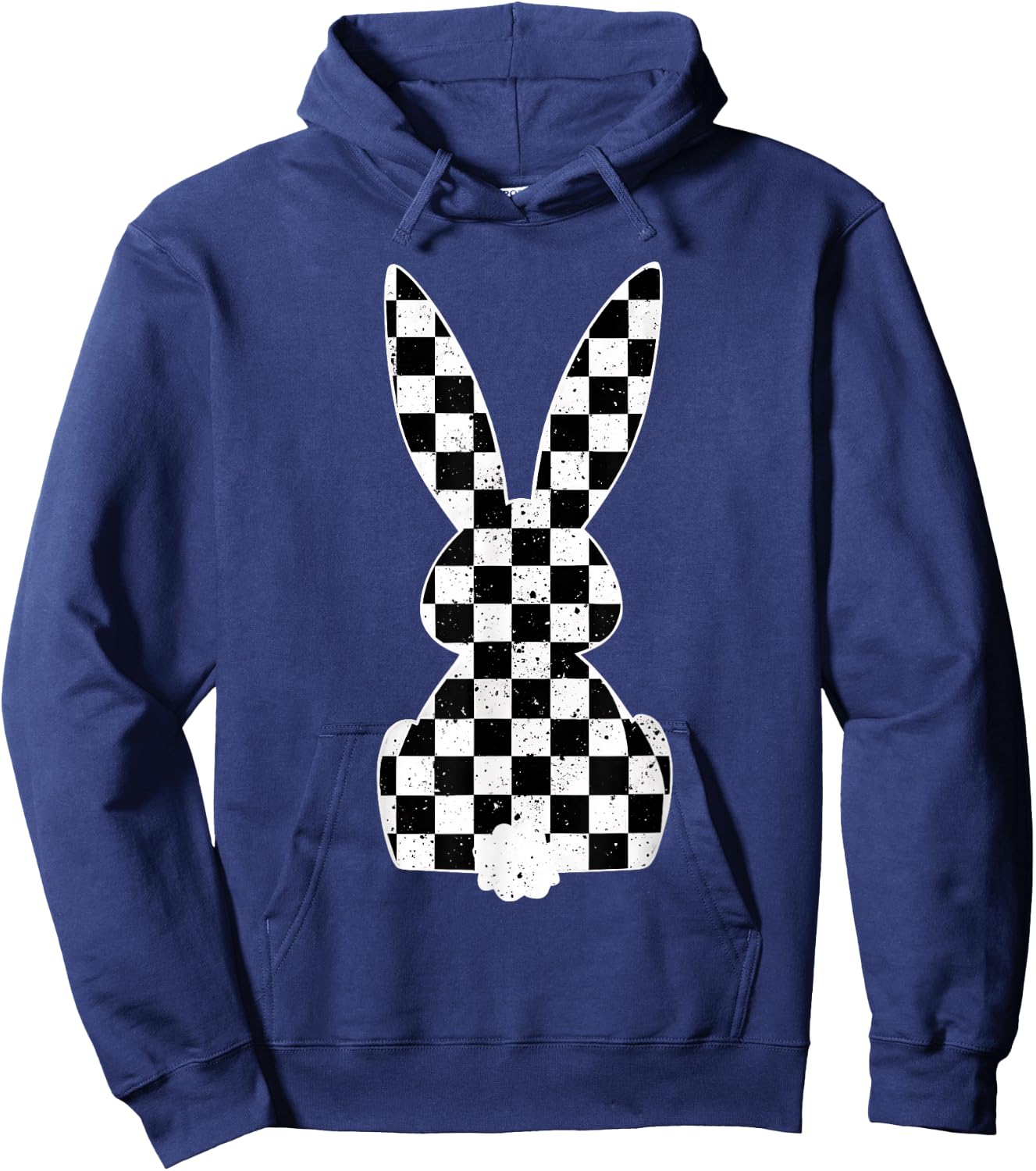 Racing Car Flag Bunny Happy Easter Race Car Boys Girls Kids Hoodie - Hoodie | Navy