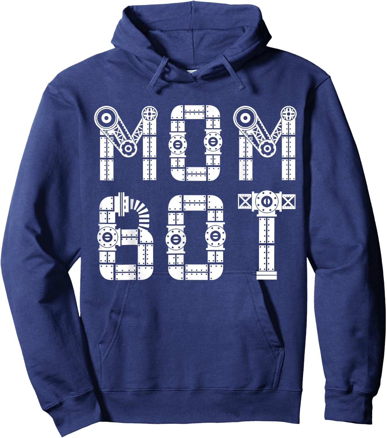 Matching Family Robot | Mother | Mom Bot Hoodie - Hoodie | Navy