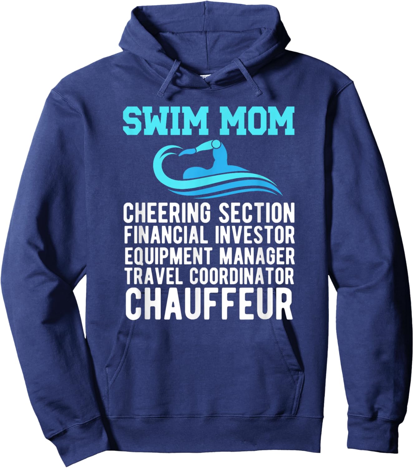 Swim Mom Definition Swimming Mom Of A Swimmer Mama Hoodie - Hoodie | Navy
