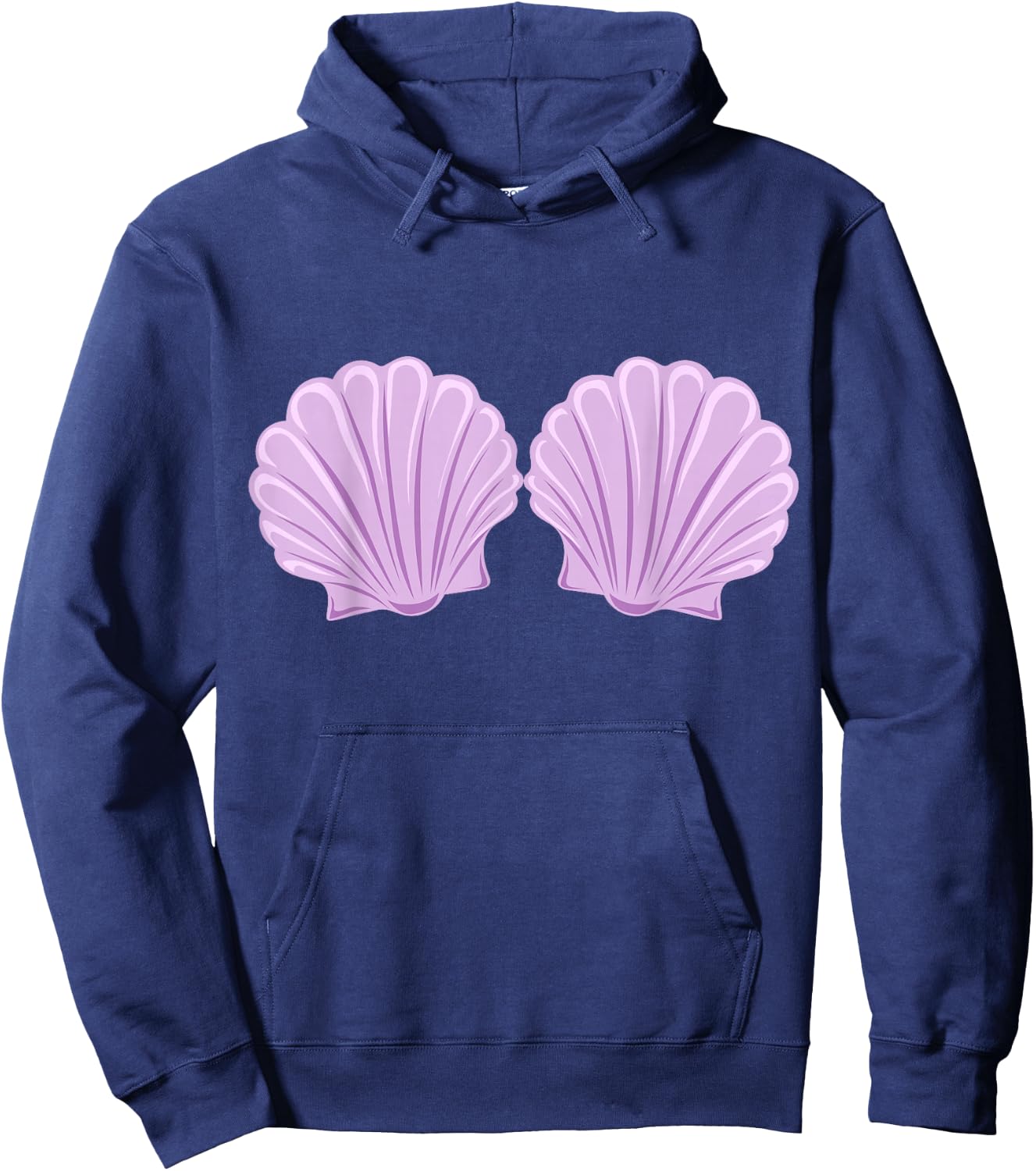 Mermaid Sea Shell Bra Costume Hoodie - Hoodie | Navy