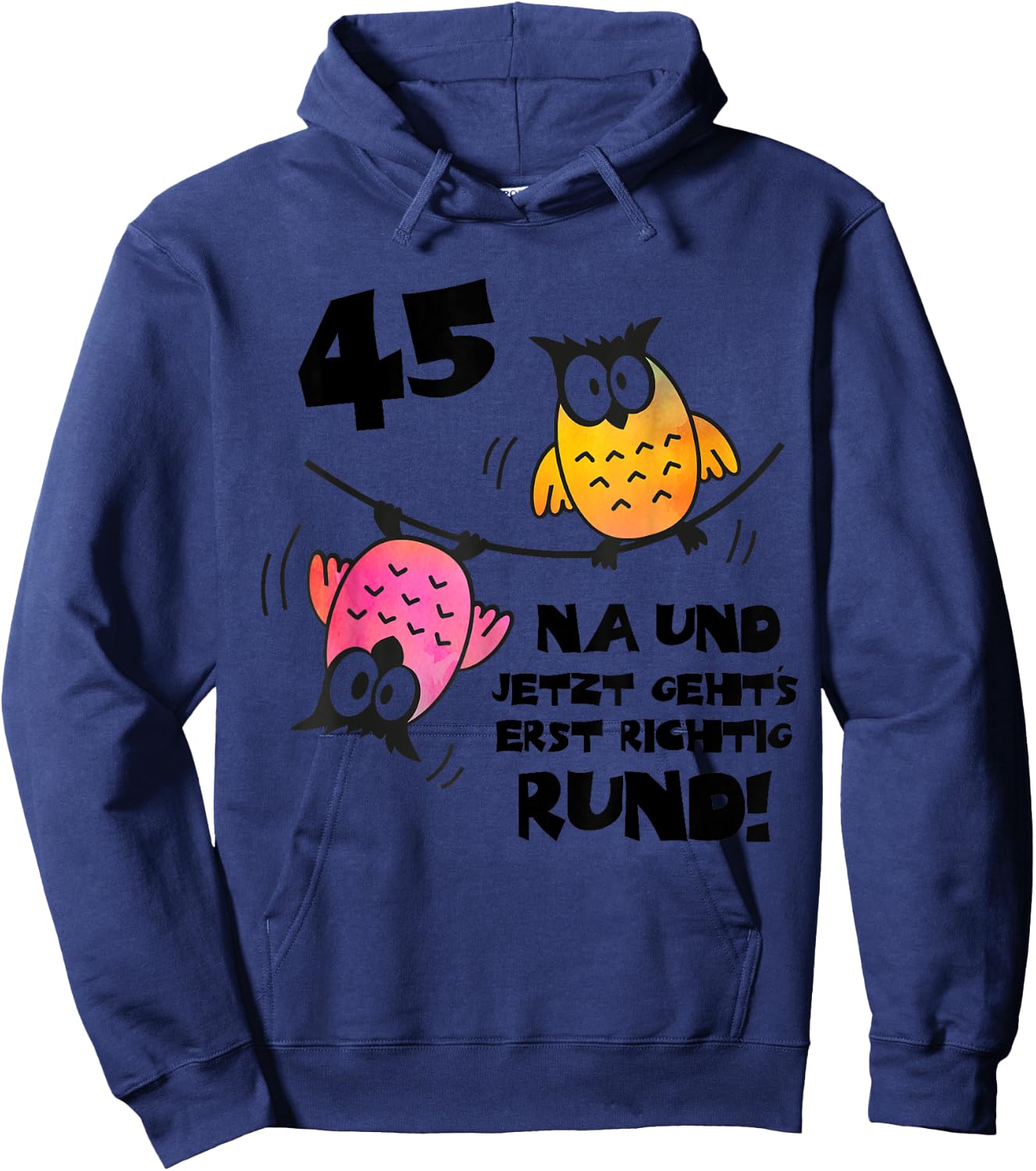 Lustige 45 Jahre Deko Geschenkkiste 45 Geburtstag Frau Hoodie - Hoodie | Navy