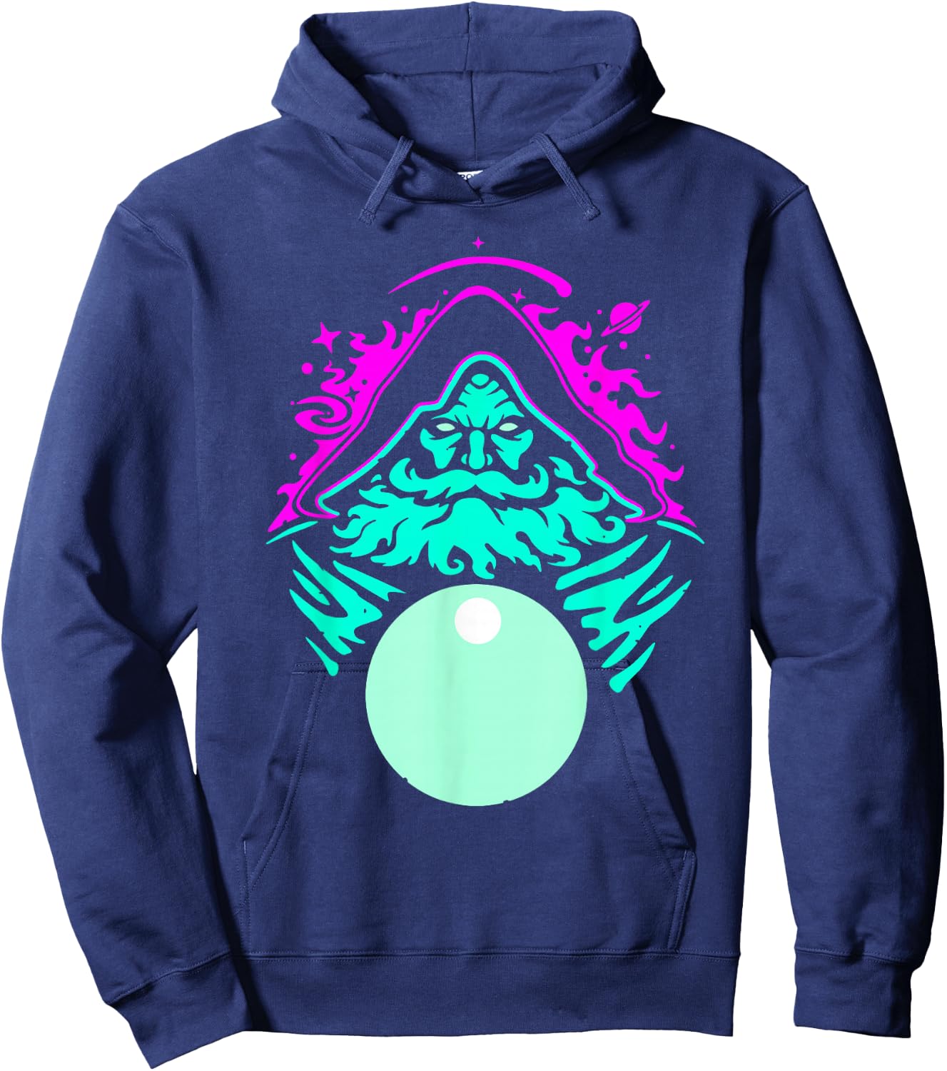 Pondering My Orb - Wizard Ponder Cosmic Fantasy Magical Meme Hoodie - Hoodie | Navy