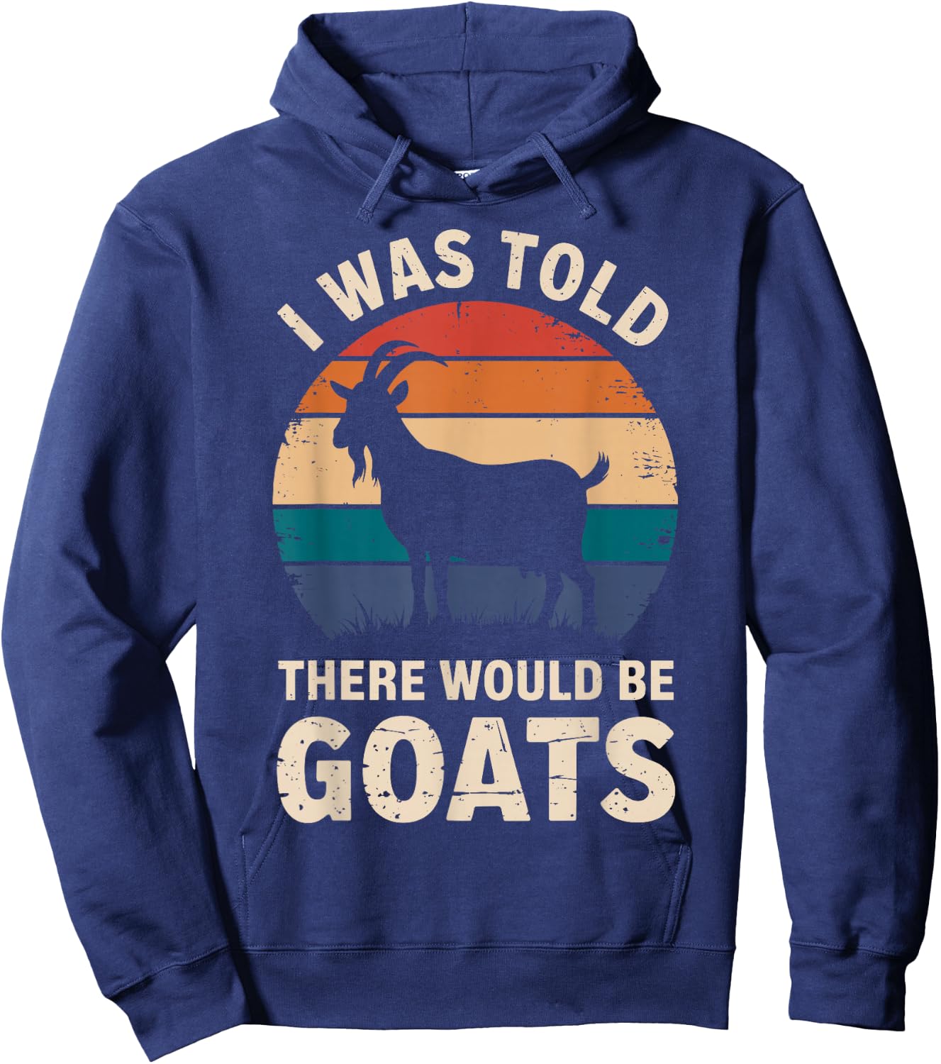 I Was Told There Would Be Goats Funny Goat Lover Hoodie - Hoodie | Navy