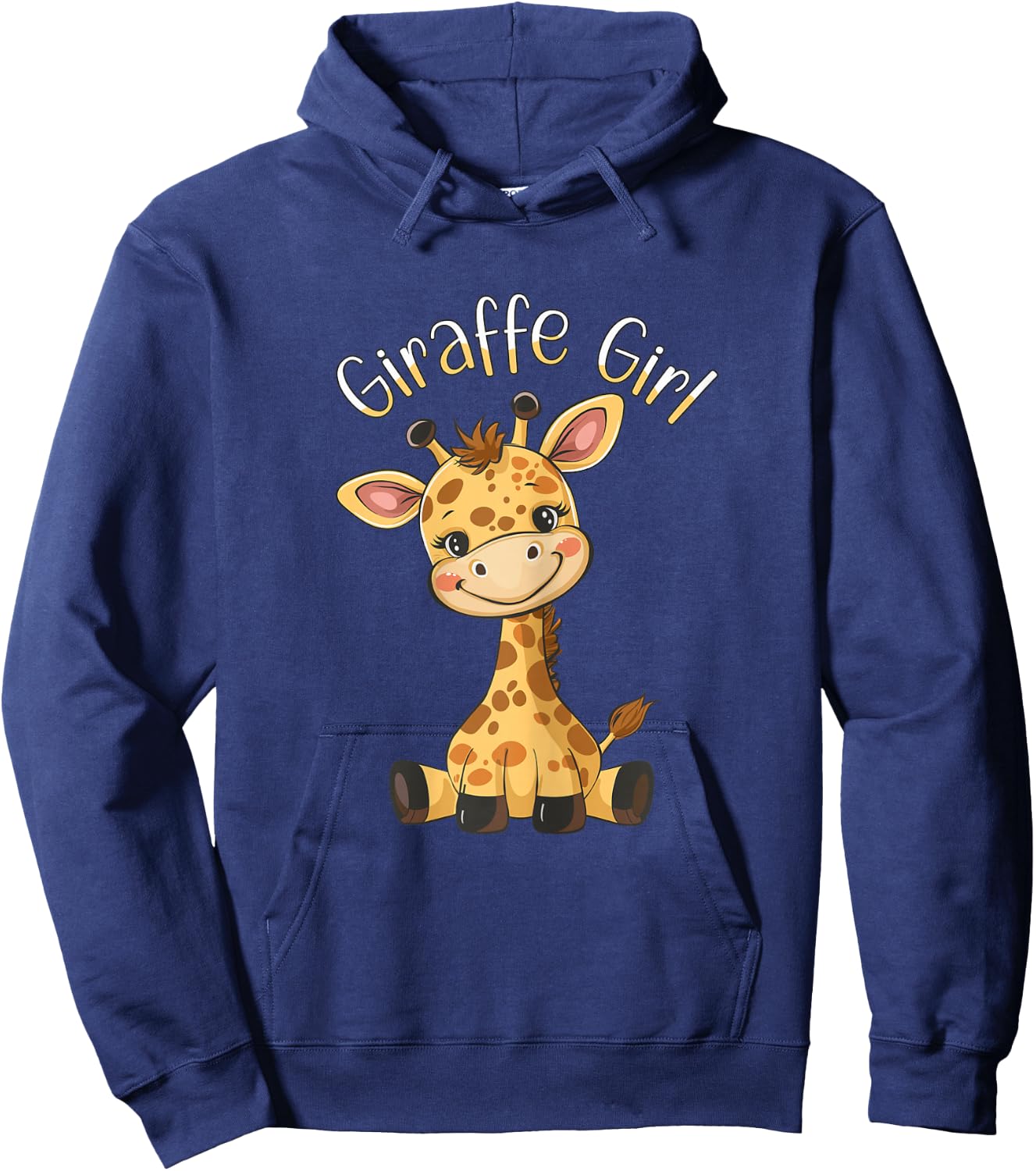 Giraffe Girl Cute Giraffe Girls Giraffe Hoodie - Hoodie | Navy