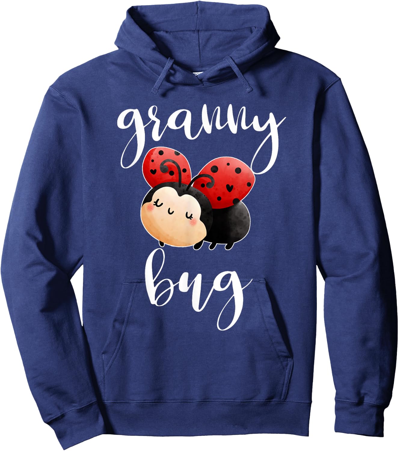 Granny Bug Ladybug Grandma Announcement Cute Baby Shower Hoodie - Hoodie | Navy
