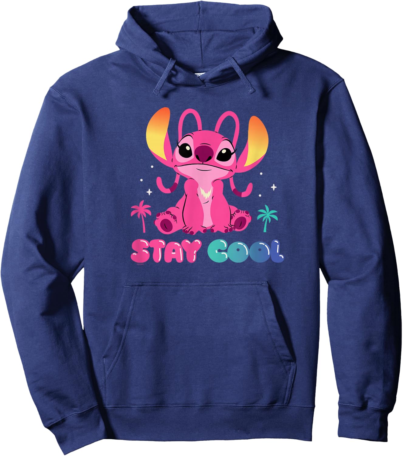 Disney Angel Stay Cool Bubble Letters , black, s Hoodie - Hoodie | Navy
