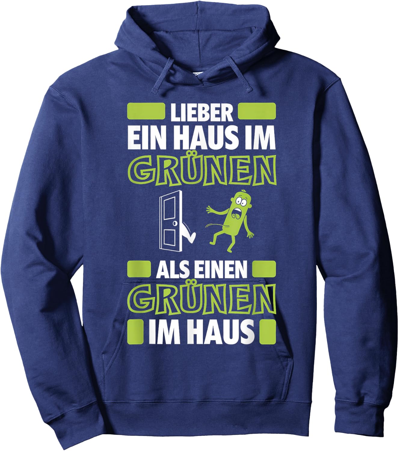 Anti-Green Politics Climate Activist Demo Against Green , black Hoodie - Hoodie | Navy