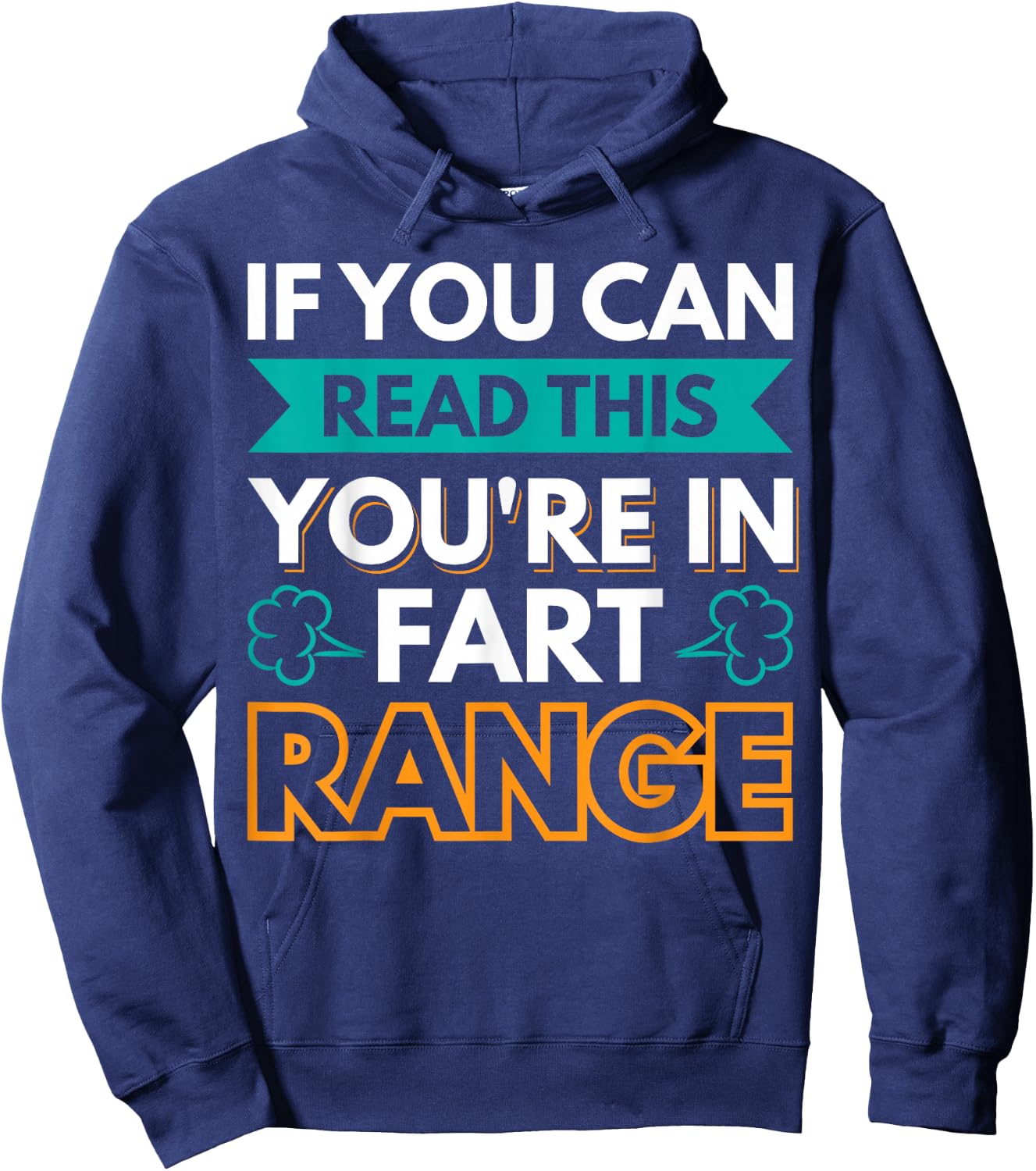 If You Can Read This You're In Fart Range Hoodie - Hoodie | Navy