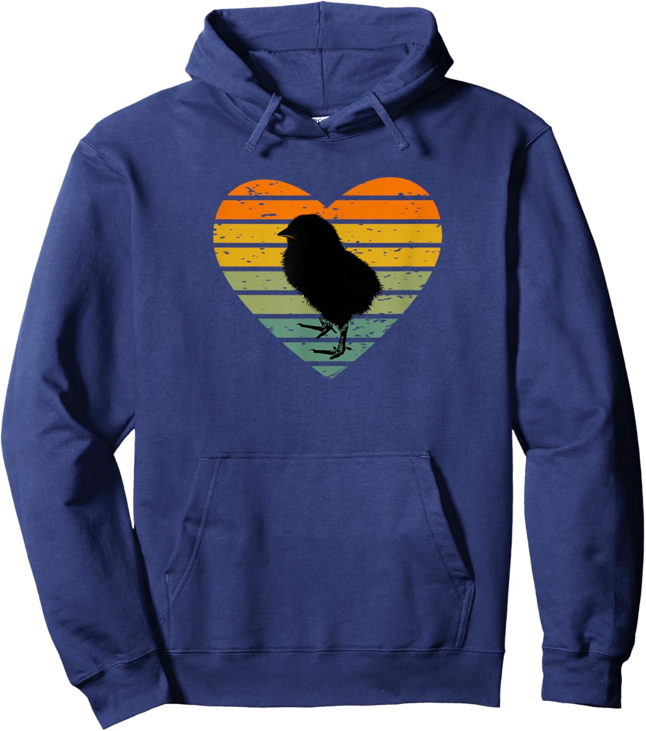 I Love Chick Vintage Farm Rooster Hen Chicken Easter , black Hoodie - Hoodie | Navy