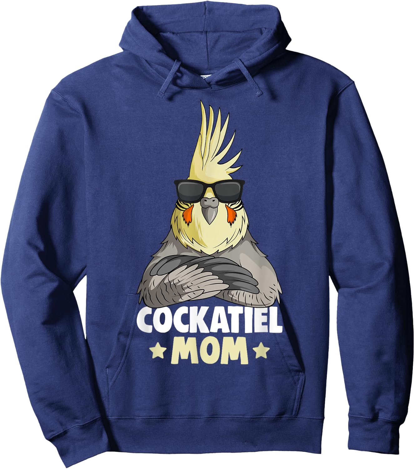Cute Bird Lover Apparel & Gift Ideas Cockatiel Mom Women's Black Small Modern Hoodie - Hoodie | Navy