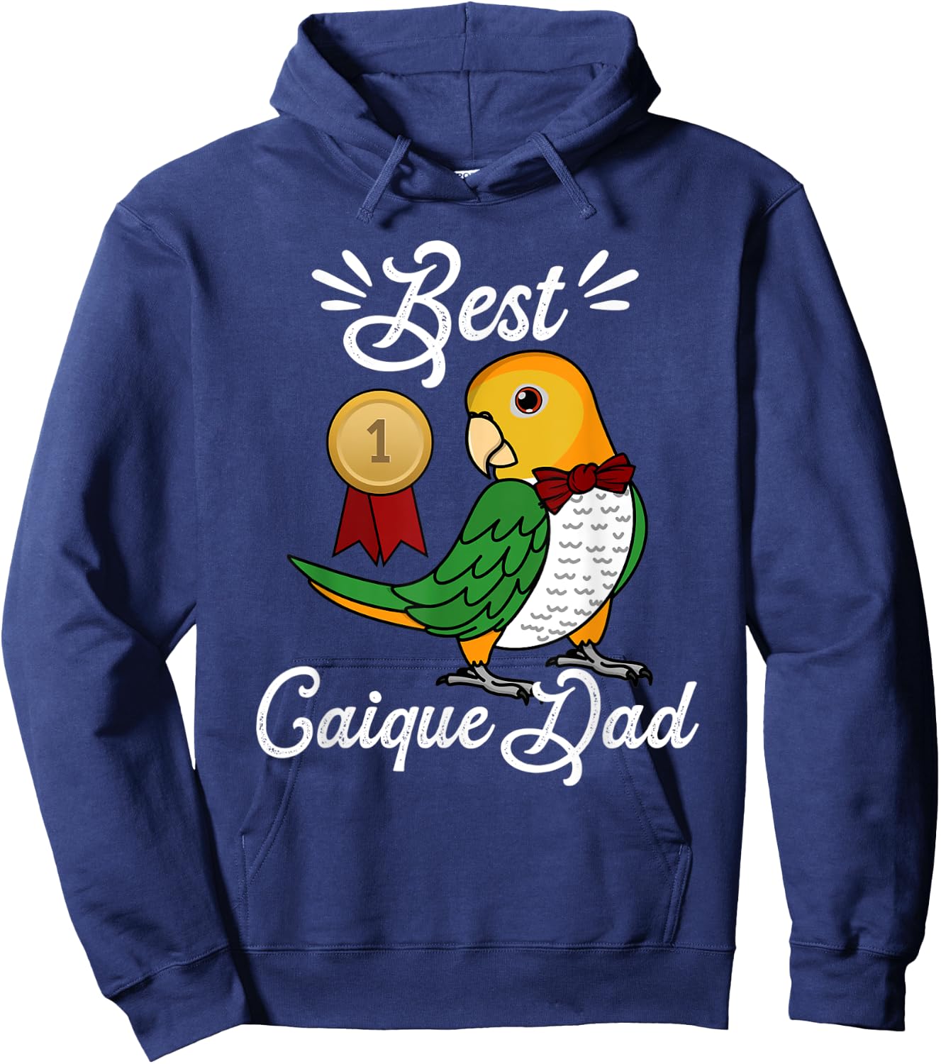 Best Parrot Dad I White-bellied Caique Hoodie - Hoodie | Navy
