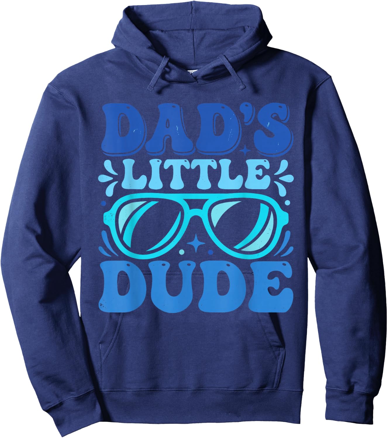 Dad's Little Dude Father's Day Matching Son Toddler Boy Hoodie - Hoodie | Navy