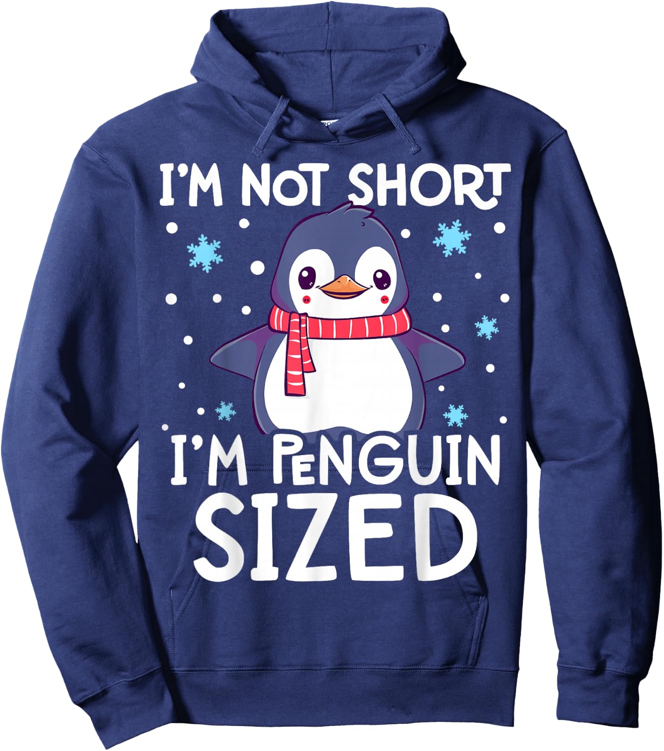 I'm Not Short I'm Penguin Sized Cute Penguin Kids Hoodie - Hoodie | Navy